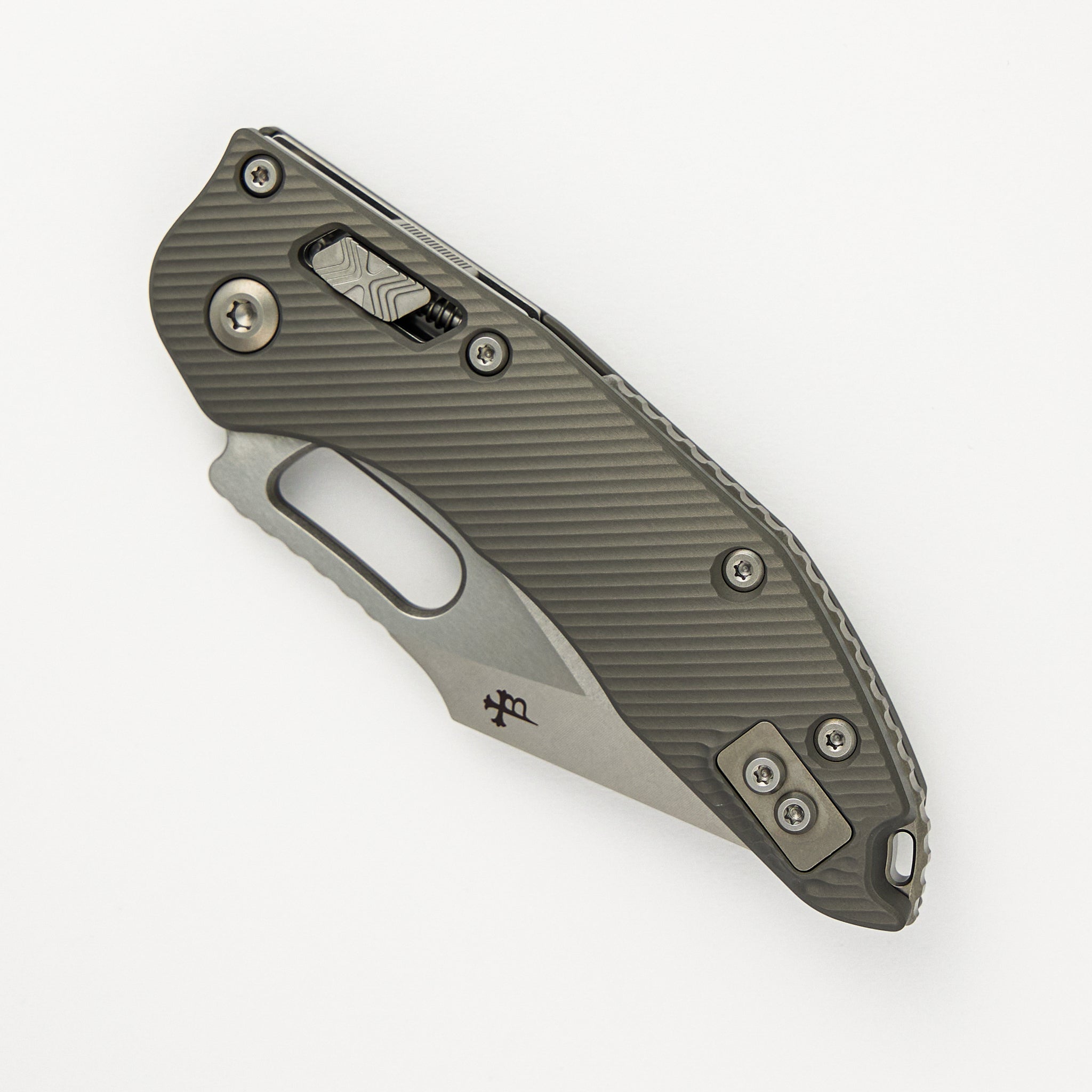 Stitch - RAM-LOK S/E Fluted Natural Clear Aluminum Stonewash Standard 169RL-10FLNC (Borka Blades Design)