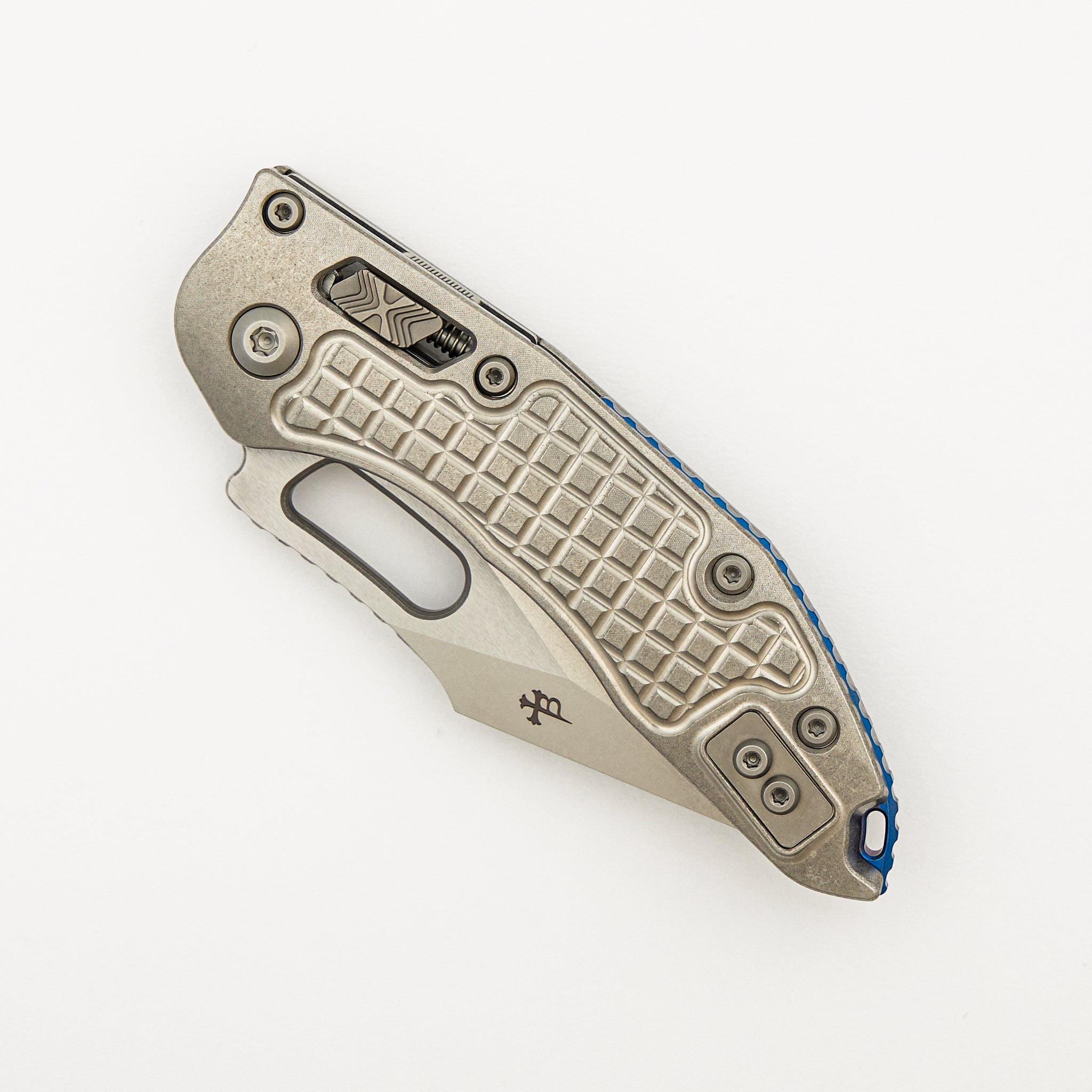 "Marfione Select" Stitch - RAM-LOK Stonewash Finish Frag Pattern Titanium W/ Blue Titanium Accent 169RL-10FRMS2