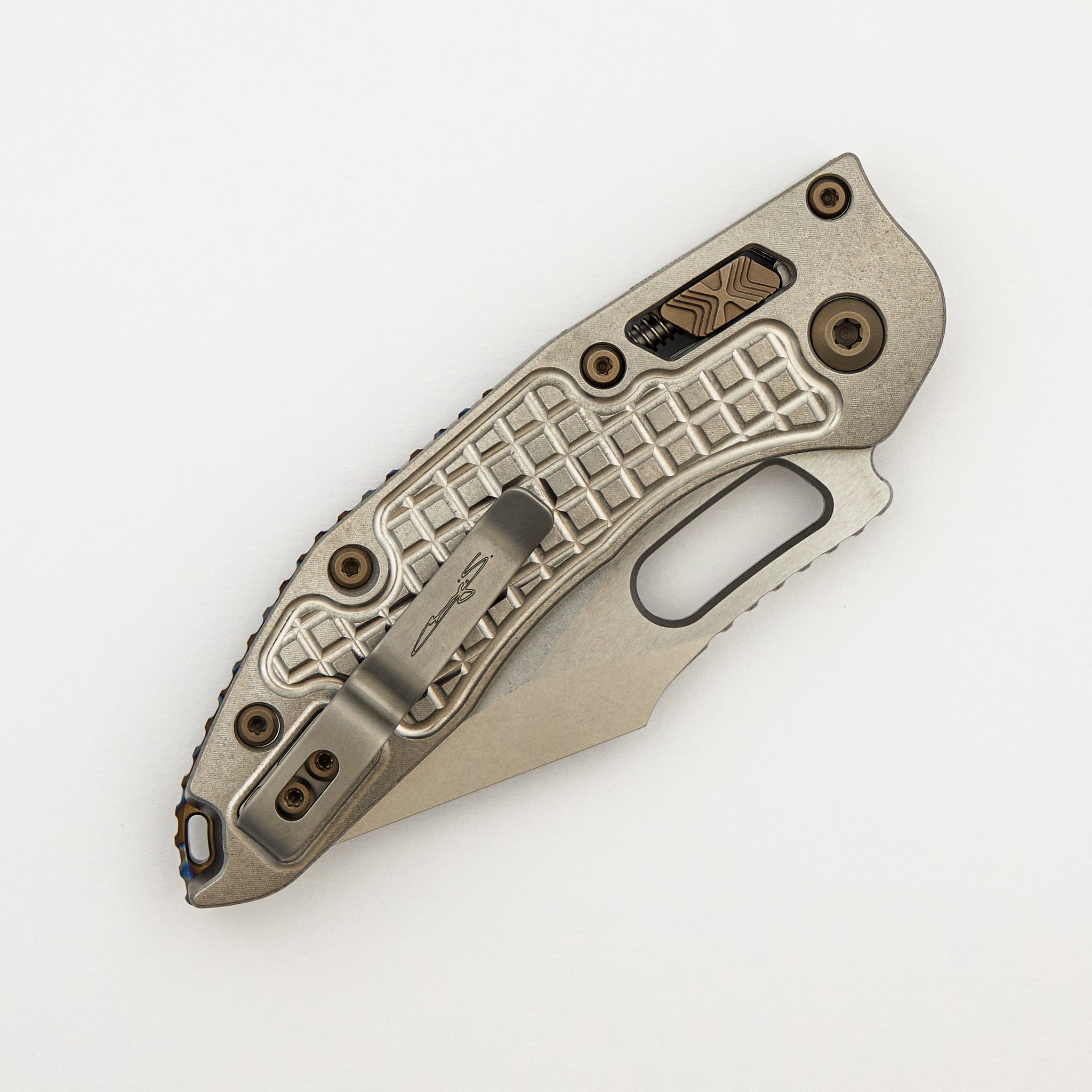 "Marfione Select" Stitch - RAM-LOK Stonewash Finish Frag Pattern Titanium W/ Flamed Titanium Accent 169RL-10FRMS4