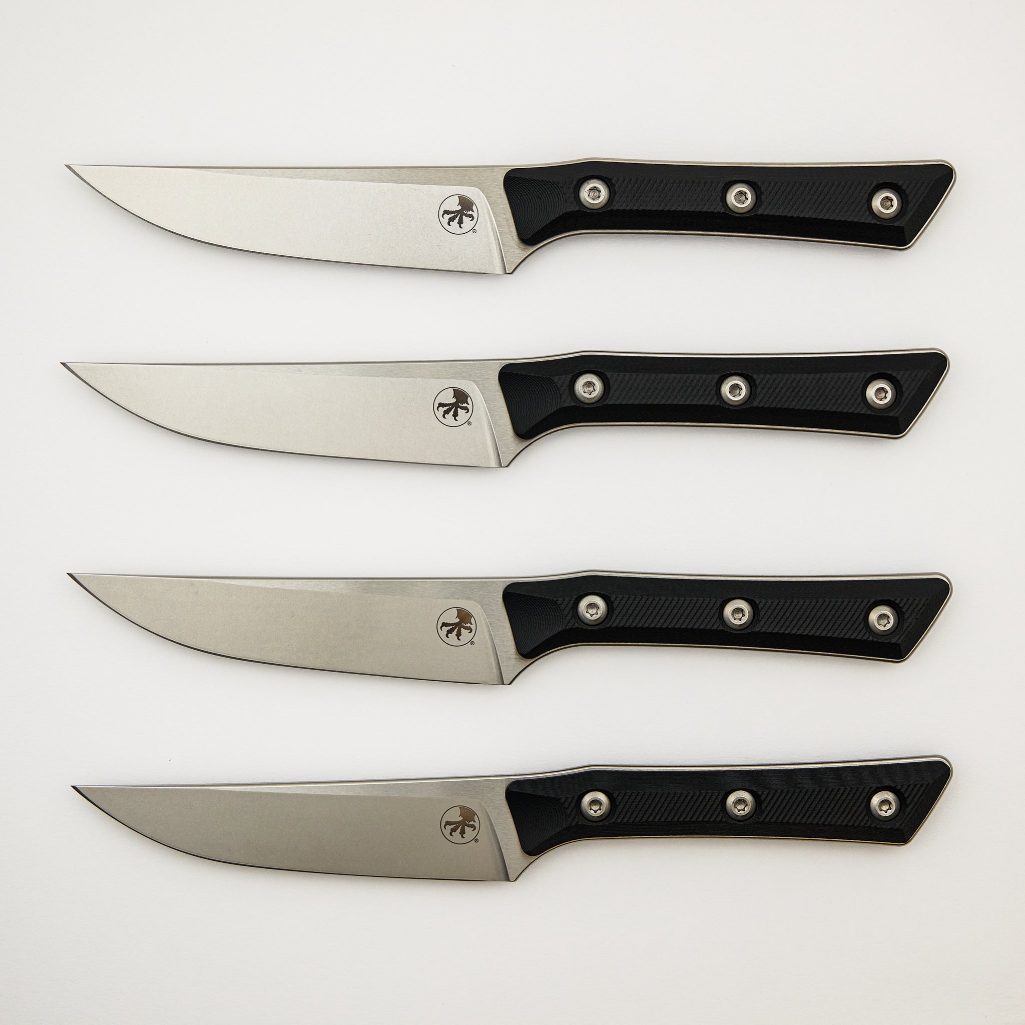 Steak Knife Set - G-10 Black - Stonewash Standard - 3600-10 SETBK