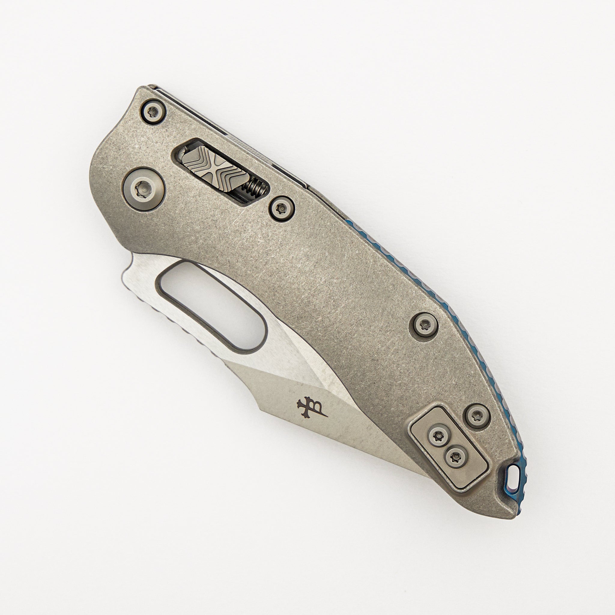 "Marfione Select" Stitch - RAM-LOK Stonewash Finish Slab Side Titanium W/ Blue Titanium Accent 169RL-10MS2