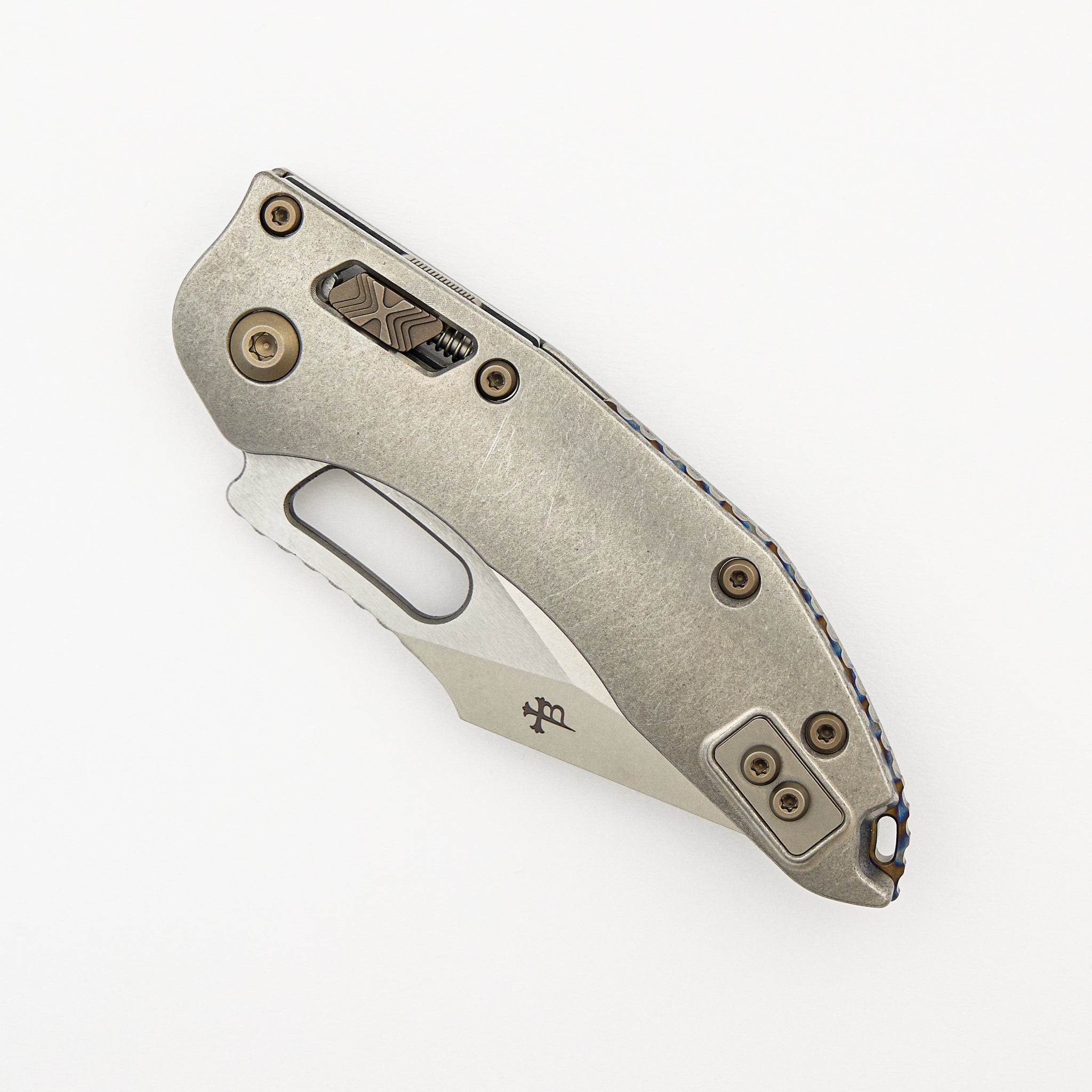 "Marfione Select" Stitch - RAM-LOK Stonewash Finish Slab Side Titanium W/ Flamed Titanium Accent 169RL-10MS4