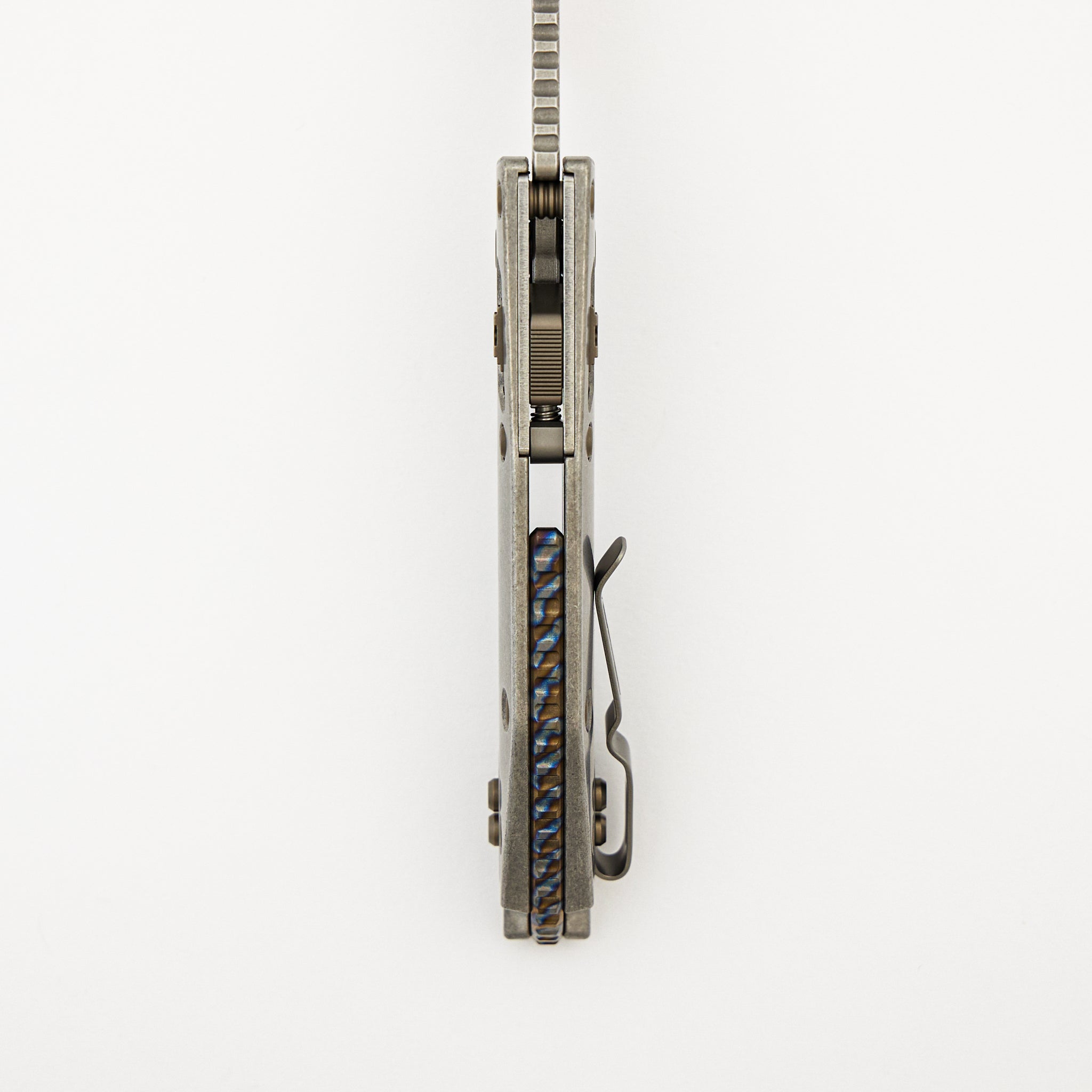 "Marfione Select" Stitch - RAM-LOK Stonewash Finish Slab Side Titanium W/ Flamed Titanium Accent 169RL-10MS4