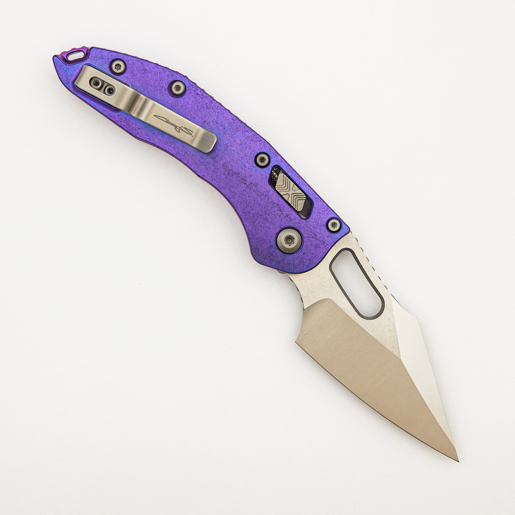 "Marfione Select" Stitch - RAM-LOK Stonewash Finish Purple Haze Anodized Slab Side Titanium W/ Purple Titanuim Accent 169RL-10MS5