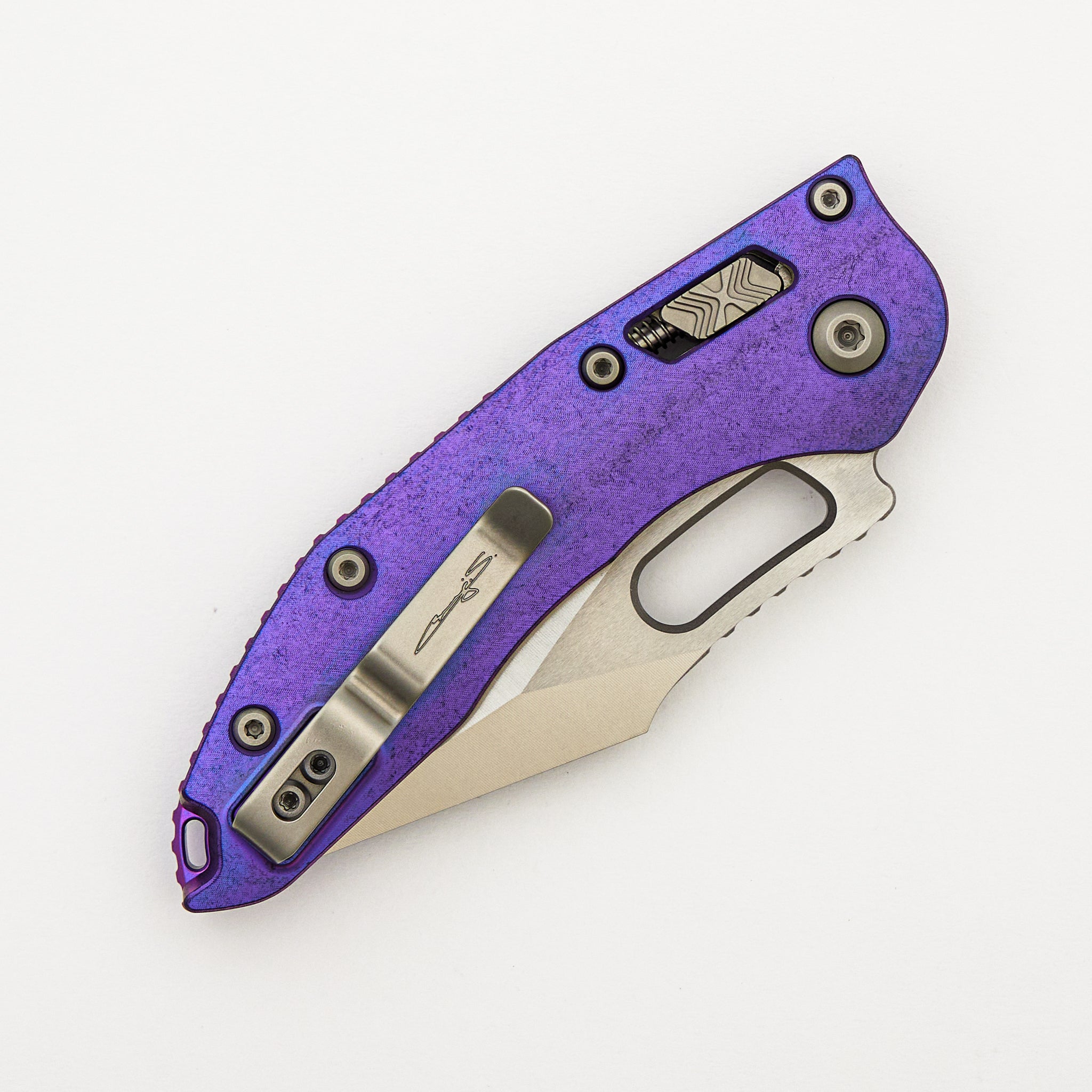 "Marfione Select" Stitch - RAM-LOK Stonewash Finish Purple Haze Anodized Slab Side Titanium W/ Purple Titanuim Accent 169RL-10MS5