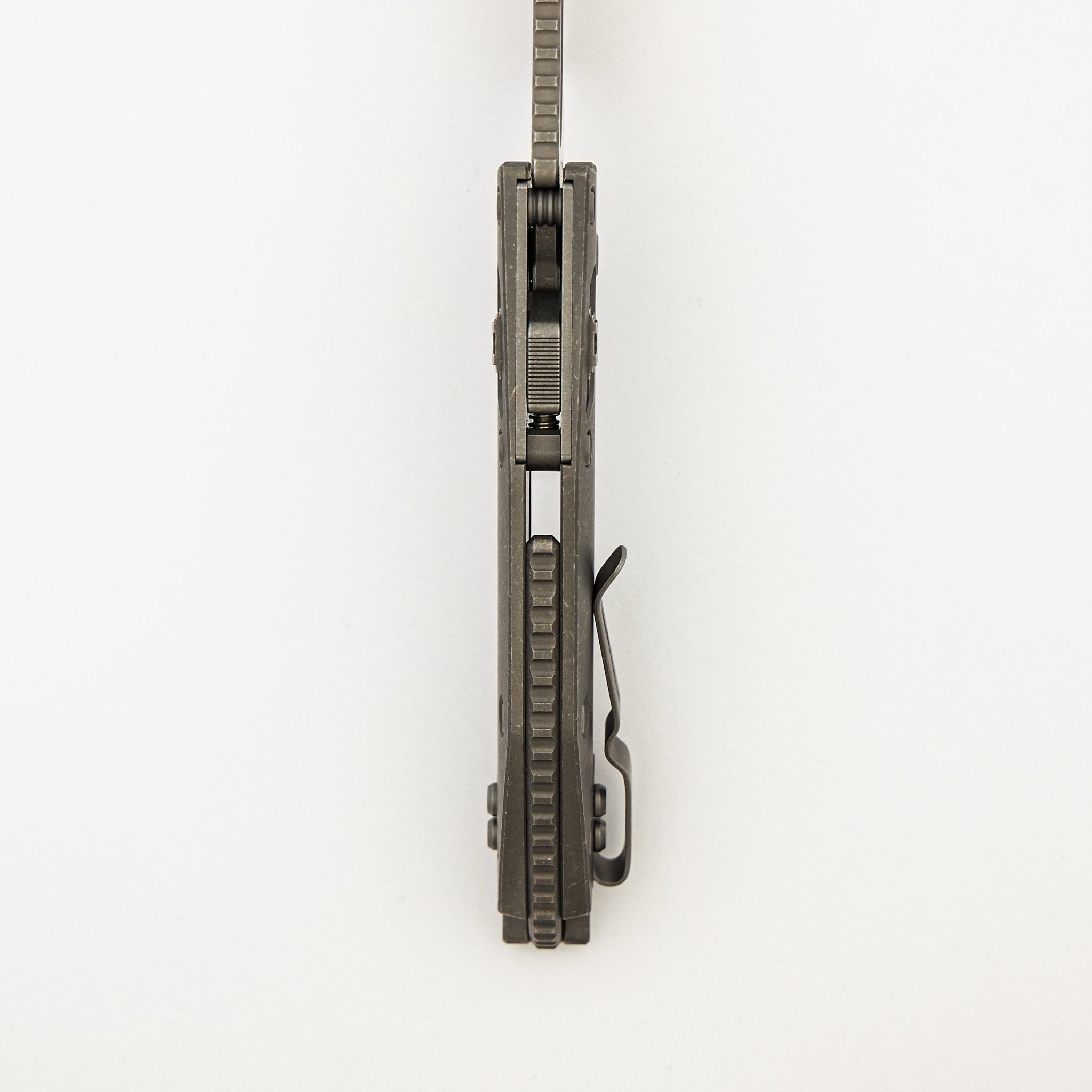 "Marfione Select" Stitch - RAM-LOK Partial Serrated Apocalyptic Finish Slab Side Titanium 169RL-11APMS1