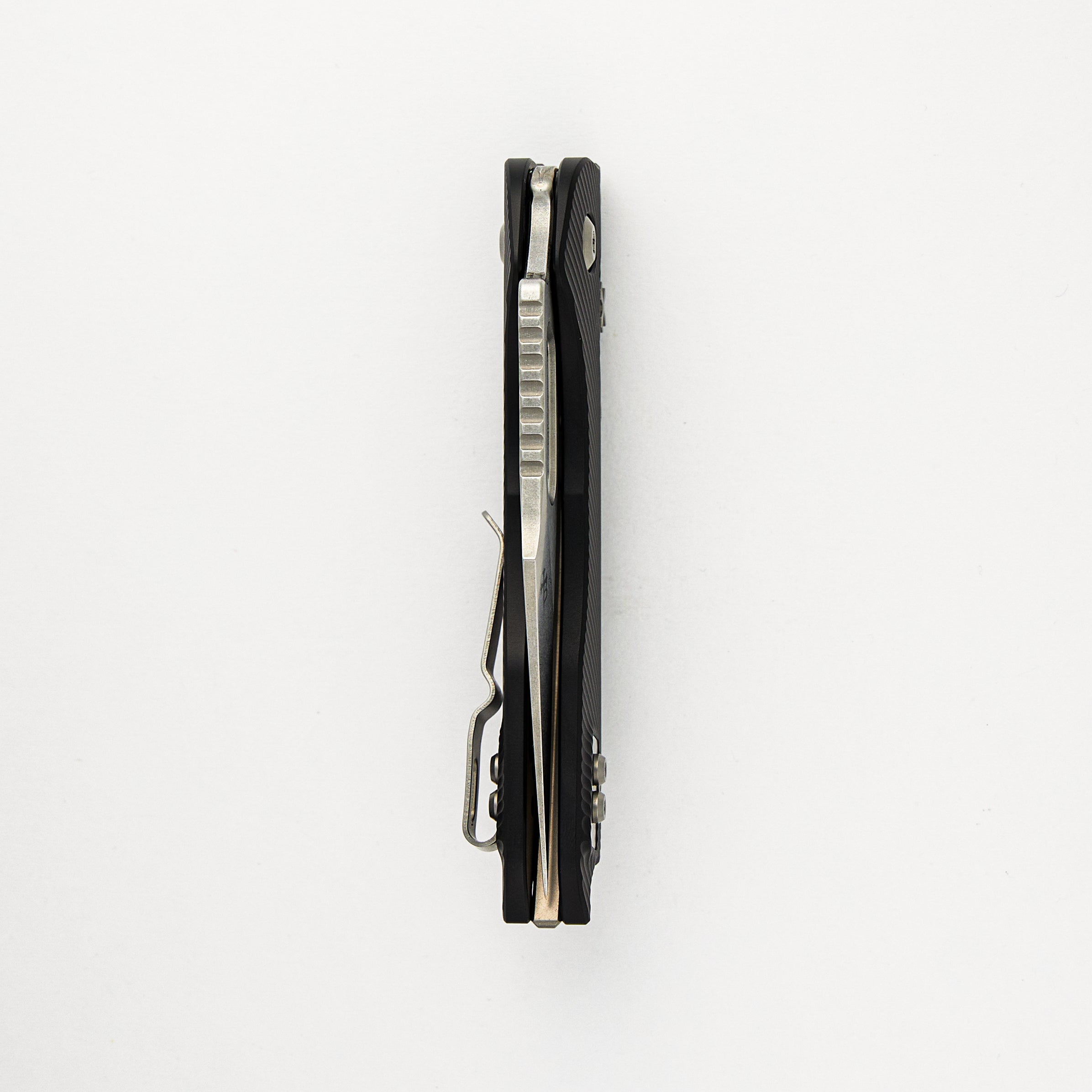 Stitch – RAM-LOK S/E Fluted Black Aluminum Stonewash Partial Serrated 169RL-11FL (Borka Blades Design)