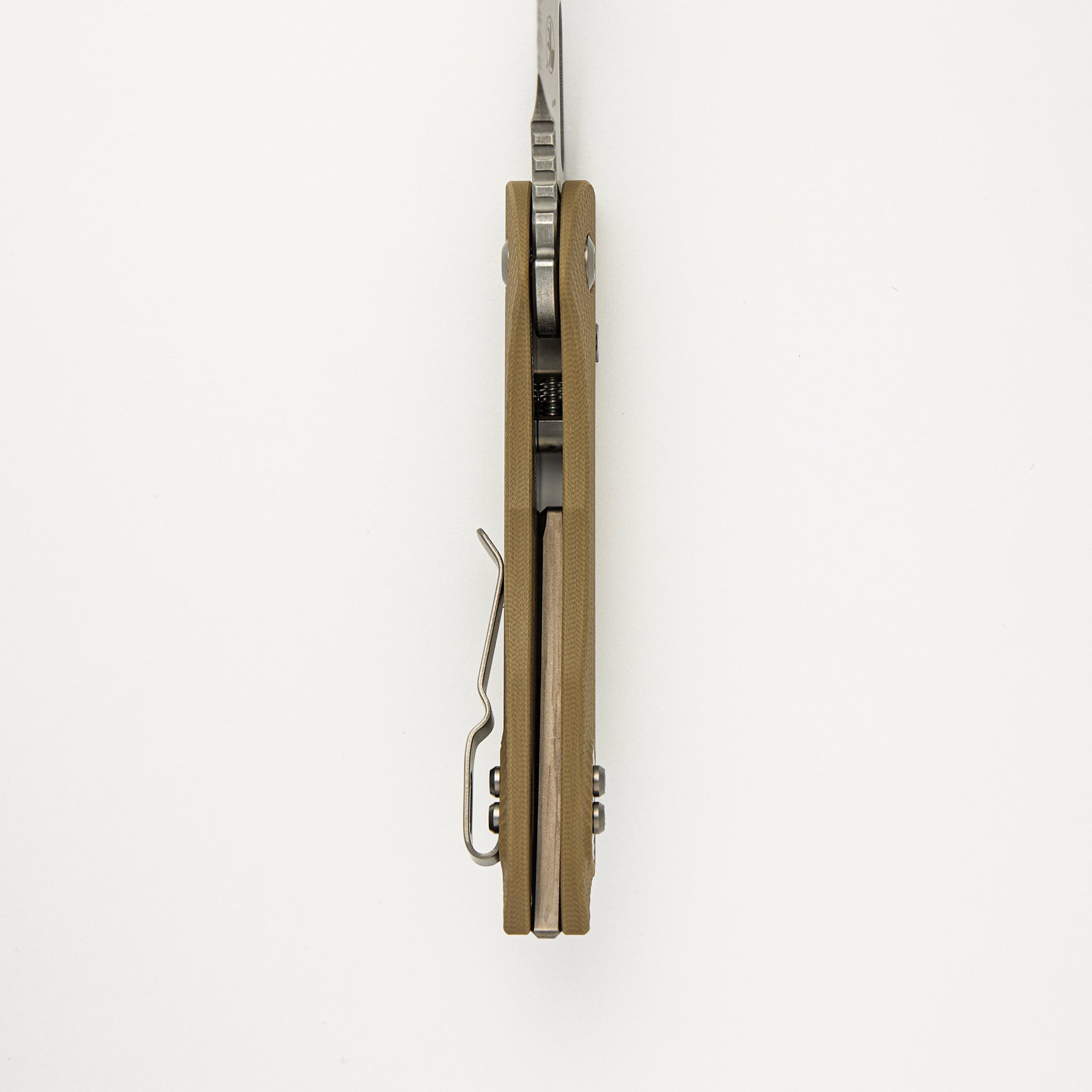 Stitch – RAM-LOK S/E Fluted Tan G10 Stonewash Partial Serrated 169RL-11FLGTTA (Borka Blades Design)