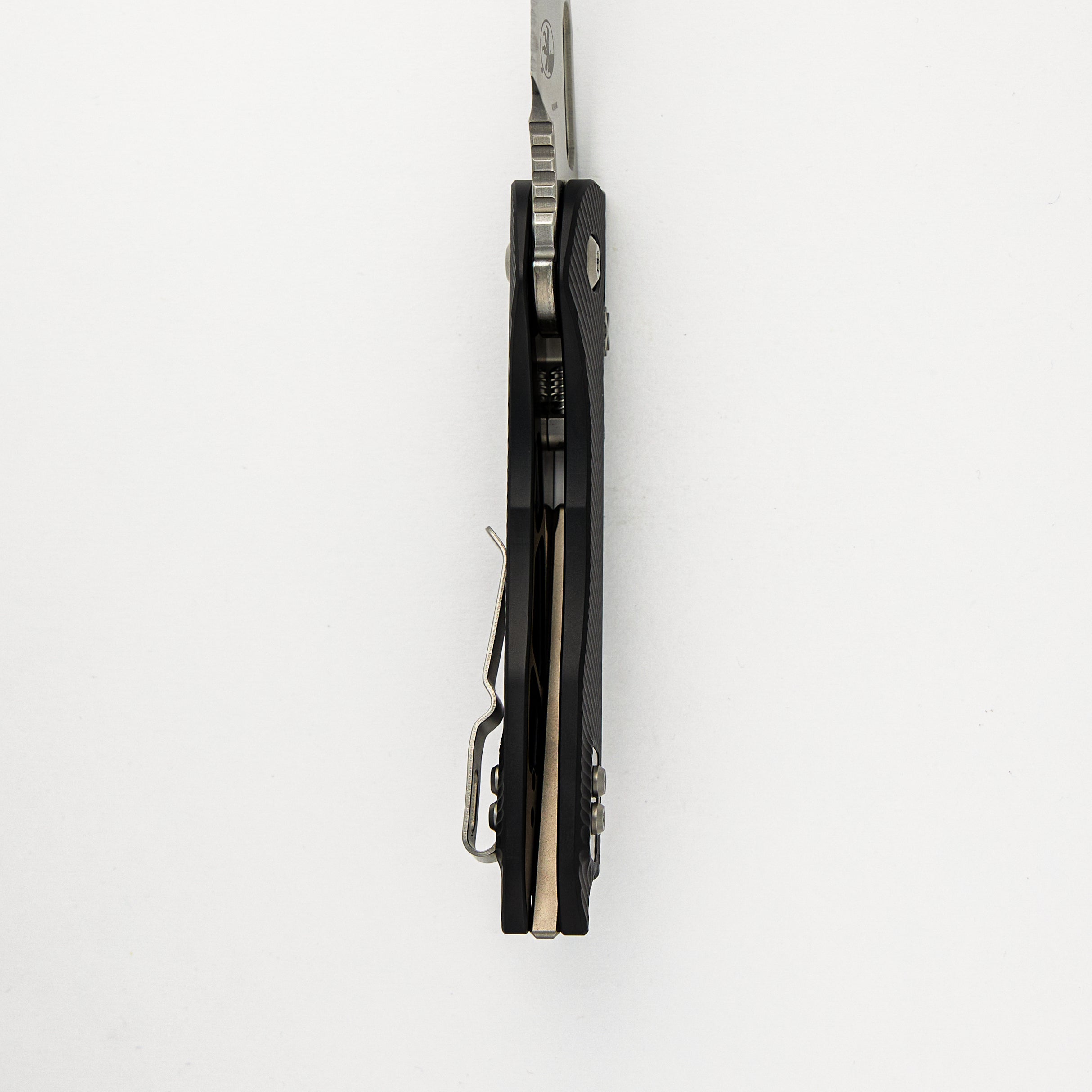 Stitch – RAM-LOK S/E Fluted Black Aluminum Stonewash Partial Serrated 169RL-11FL (Borka Blades Design)