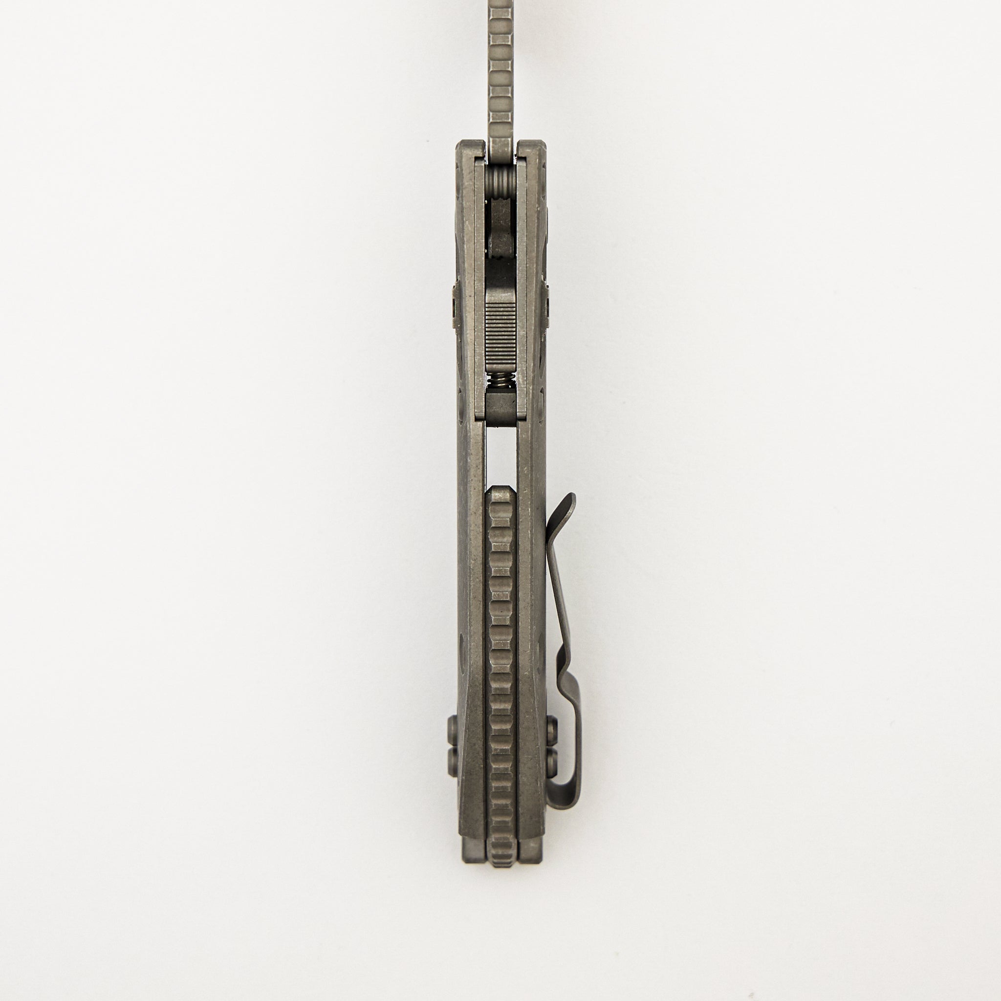 "Marfione Select" Stitch - RAM-LOK Full Serrated Apocalyptic Finish Slab Side Titanium 169RL-12APMS1