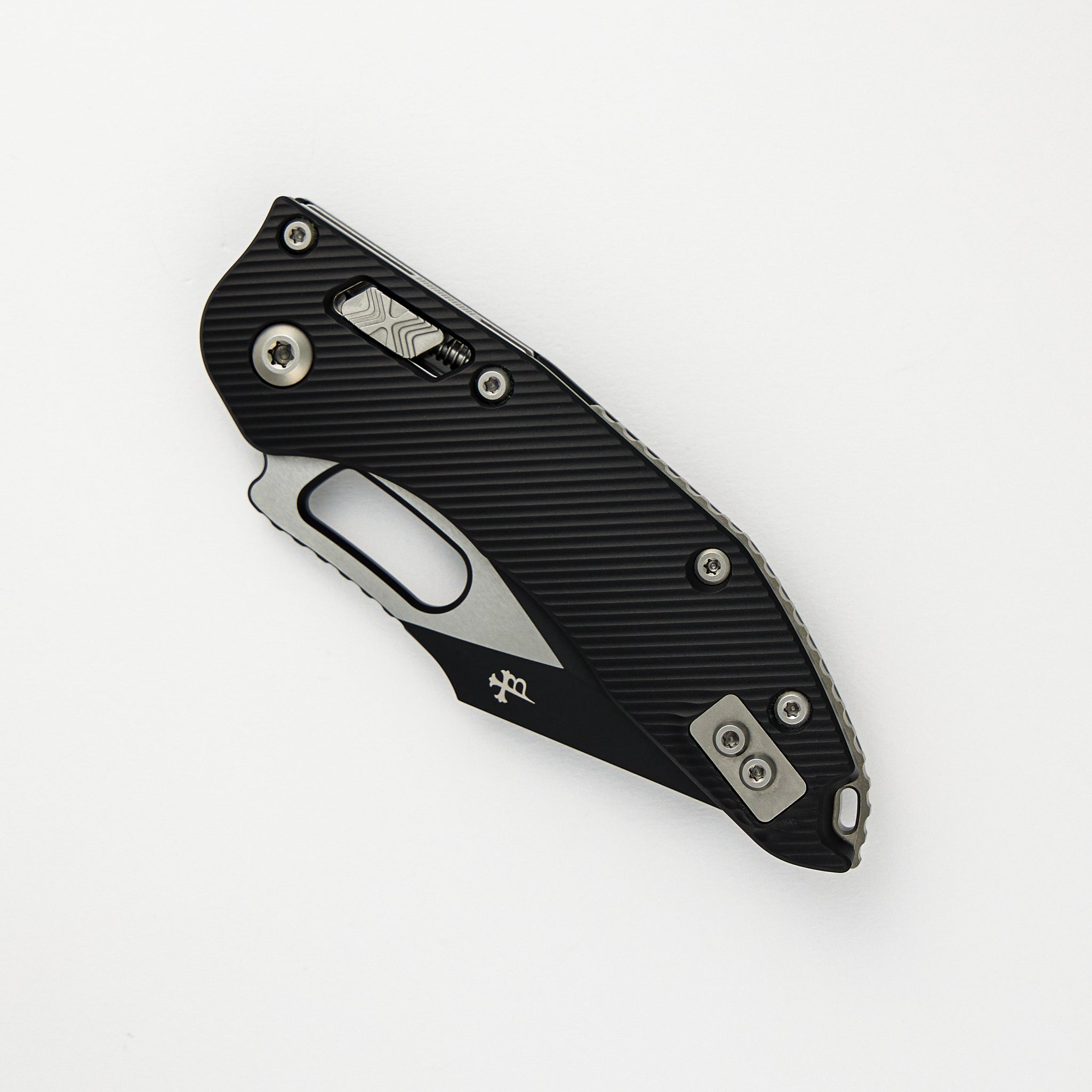 Stitch – RAM-LOK S/E Fluted Black Aluminum Partial Serrated Black Standard 169RL-2FL (Borka Blades Design)