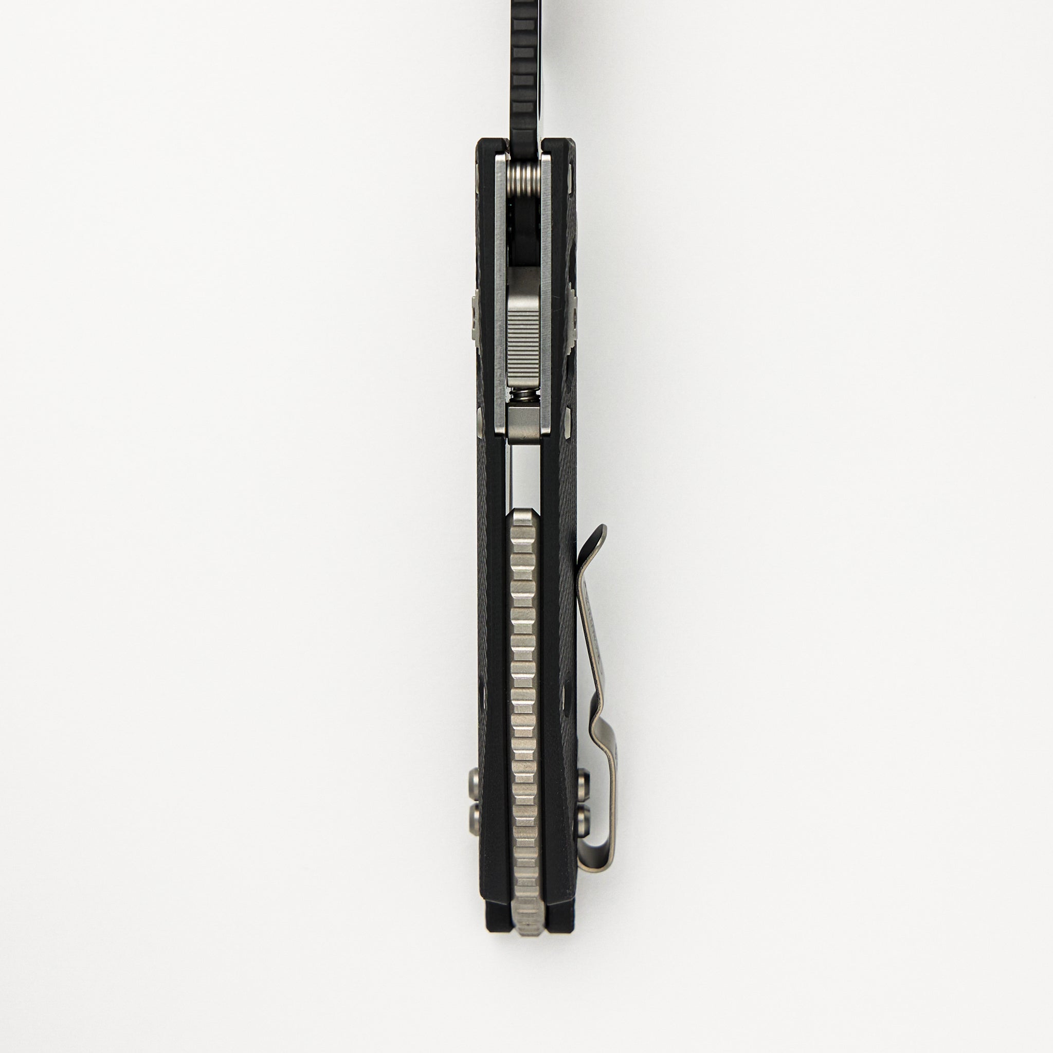 Stitch – RAM-LOK S/E Fluted G-10 Black Partial Serrated 169RL-2 FLGTBK (Borka Blades Design)