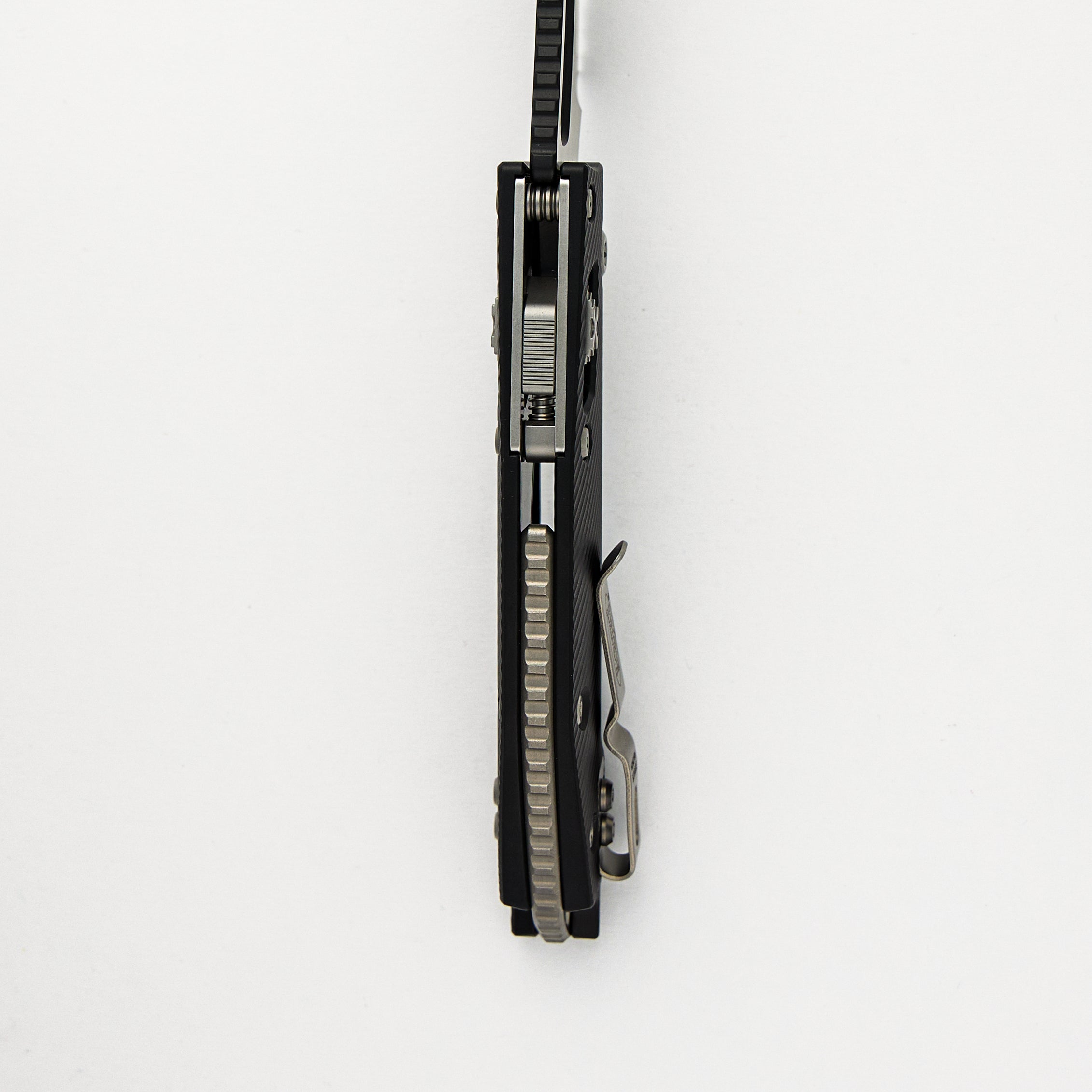 Stitch – RAM-LOK S/E Fluted Black Aluminum Partial Serrated Black Standard 169RL-2FL (Borka Blades Design)