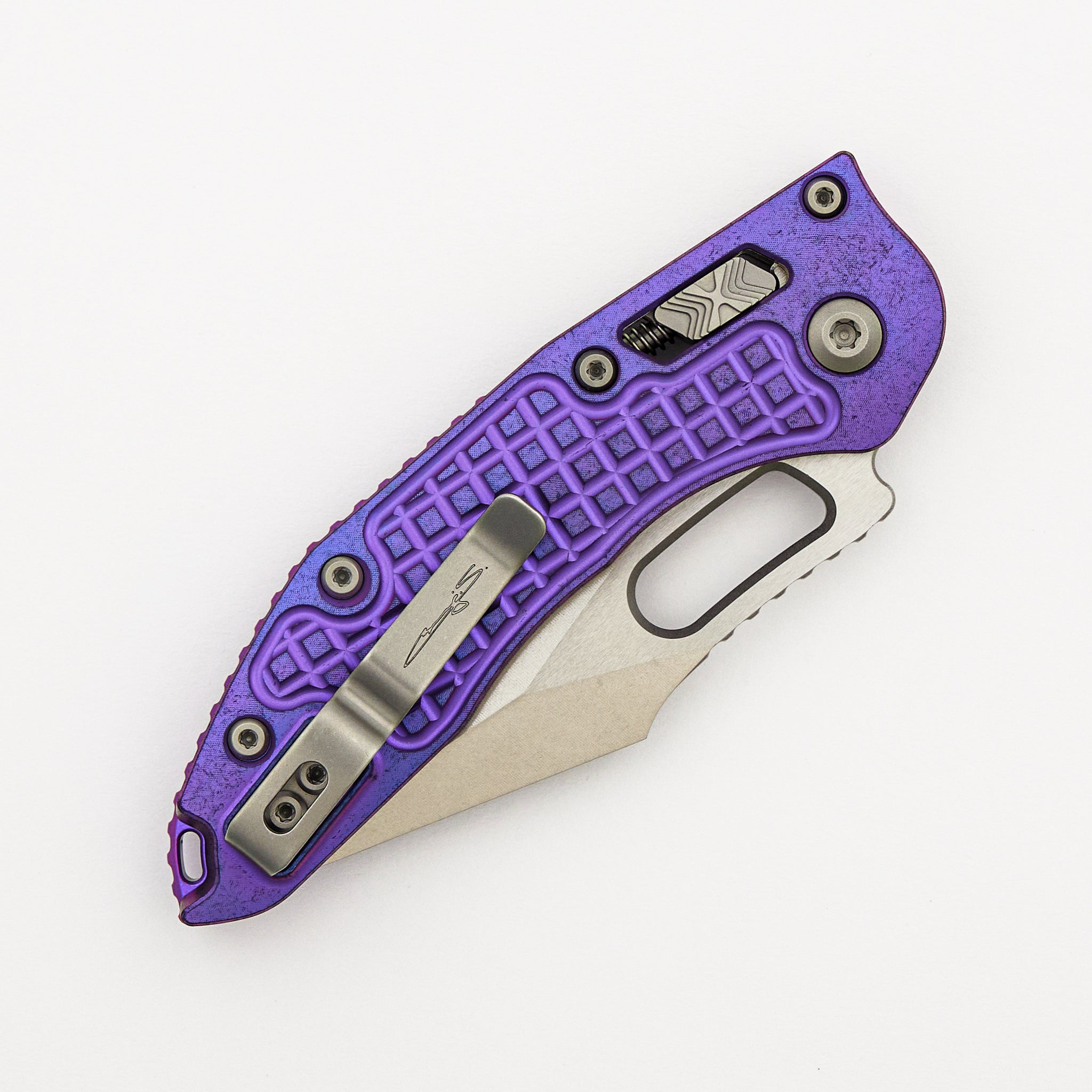 "Marfione Select" Stitch - RAM-LOK Stonewash Finish Purple Haze Anodized Frag Pattern Titanium W/ Purple Titanium Accent 169RL-10FRMS5