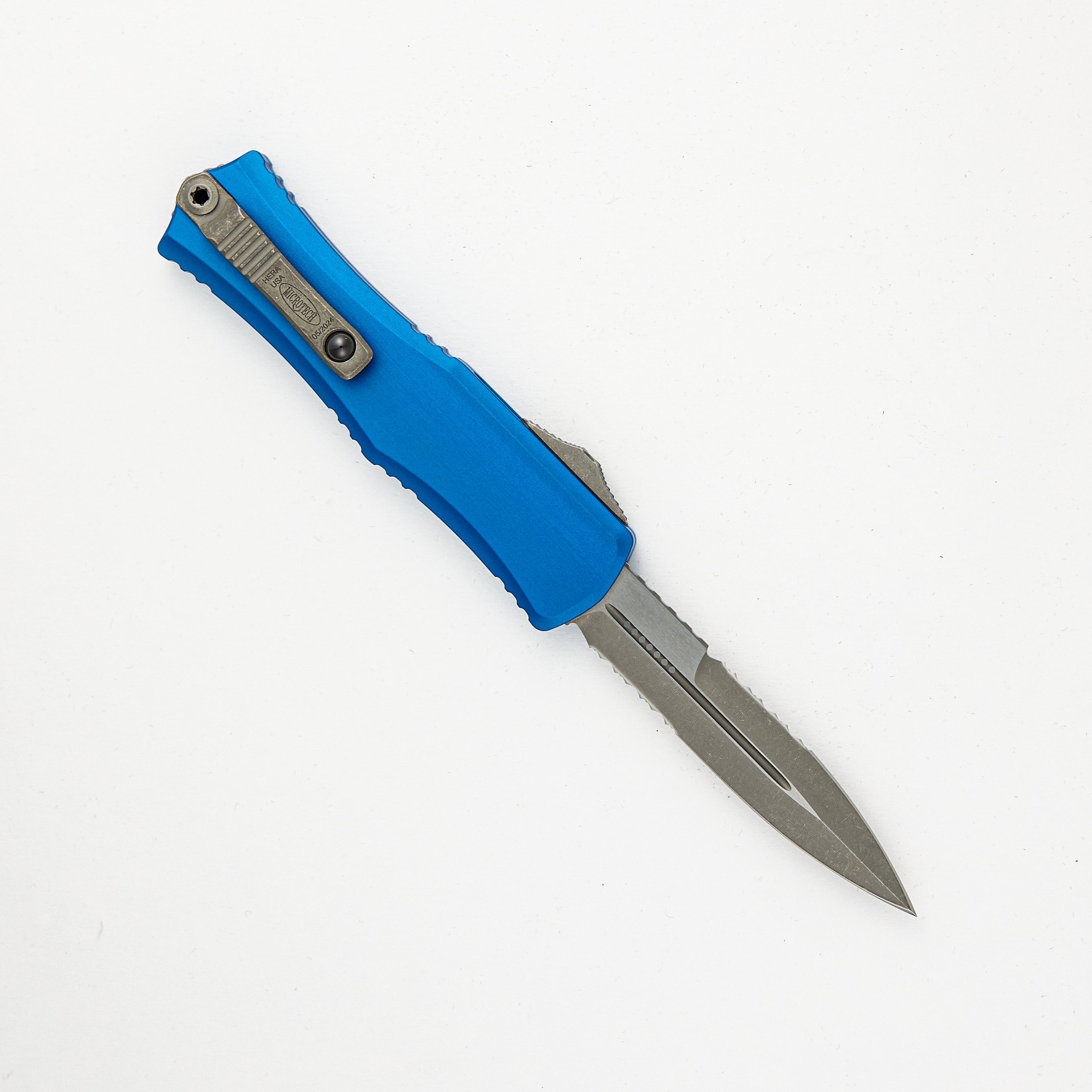 Mini Hera II Bayonet Blue Apocalyptic Partial Serrated 1701M-11APBL