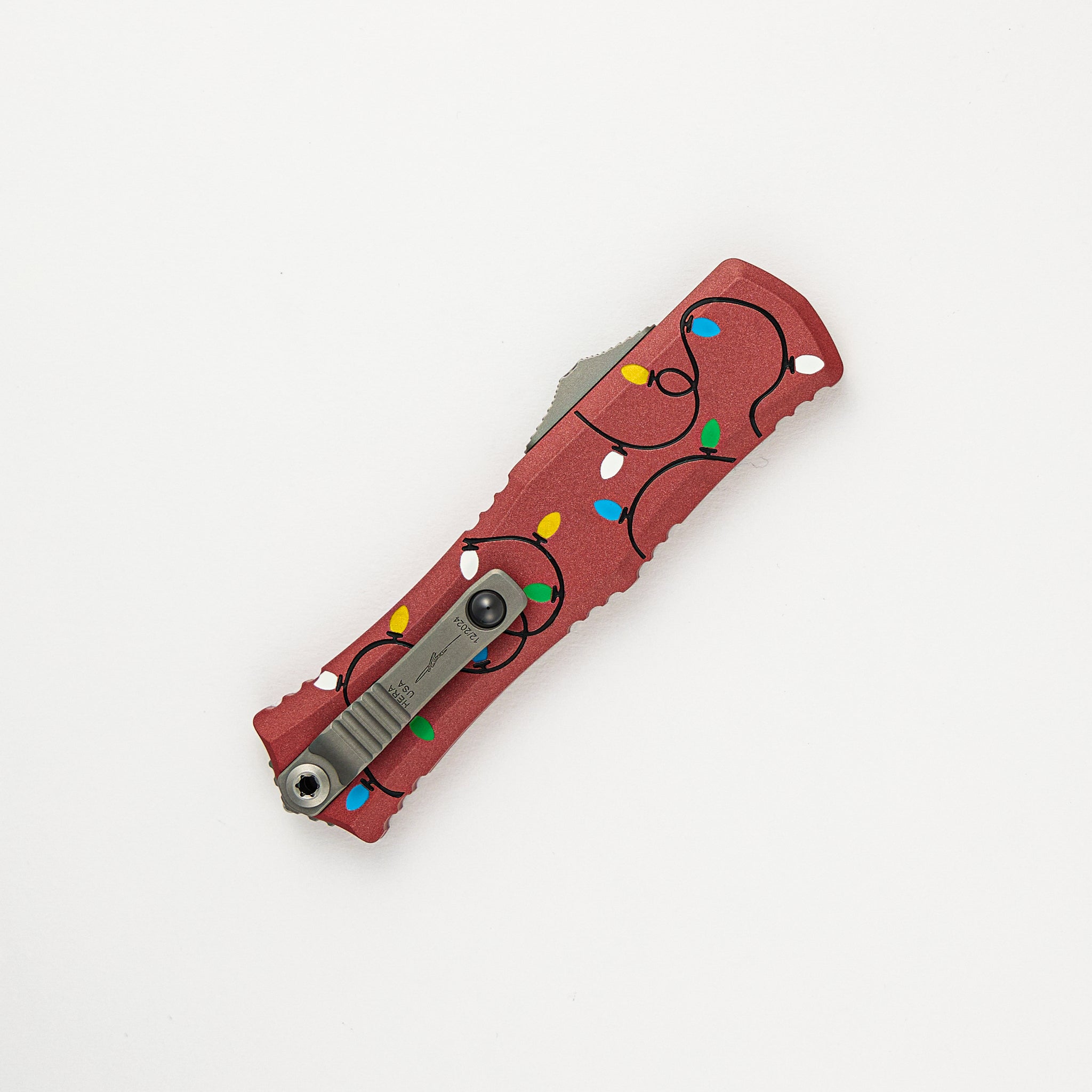 Microtech Mini Hera II S/E Signature Series Christmas Red Stonewash Standard 1703M-10 RDCMAS