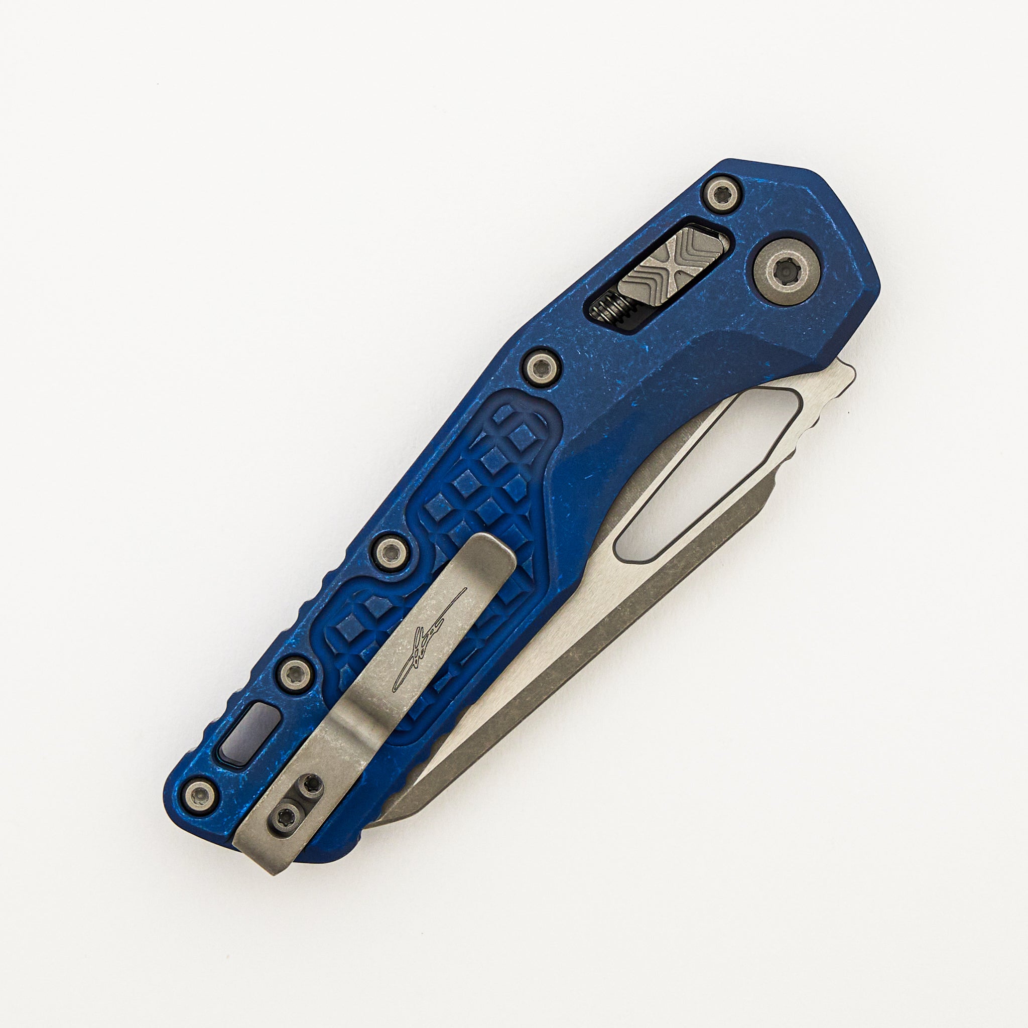 "Marfione Select" MSI - RAM-LOK - Apocalyptic Finish Antique Blue Anodized Frag Pattern Titanium W/ Blue Accent 210-10APFRMS2