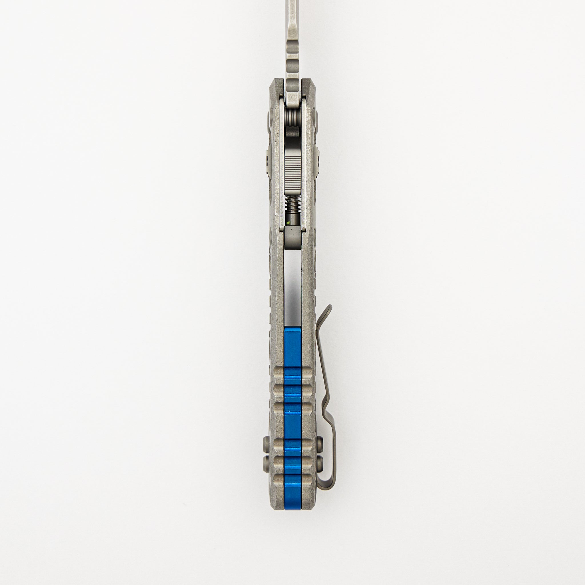 "Marfione Select" MSI - RAM-LOK - Stonewash Finish Frag Pattern Titanium W/ Blue Titanium Accent 210-10FRMS2