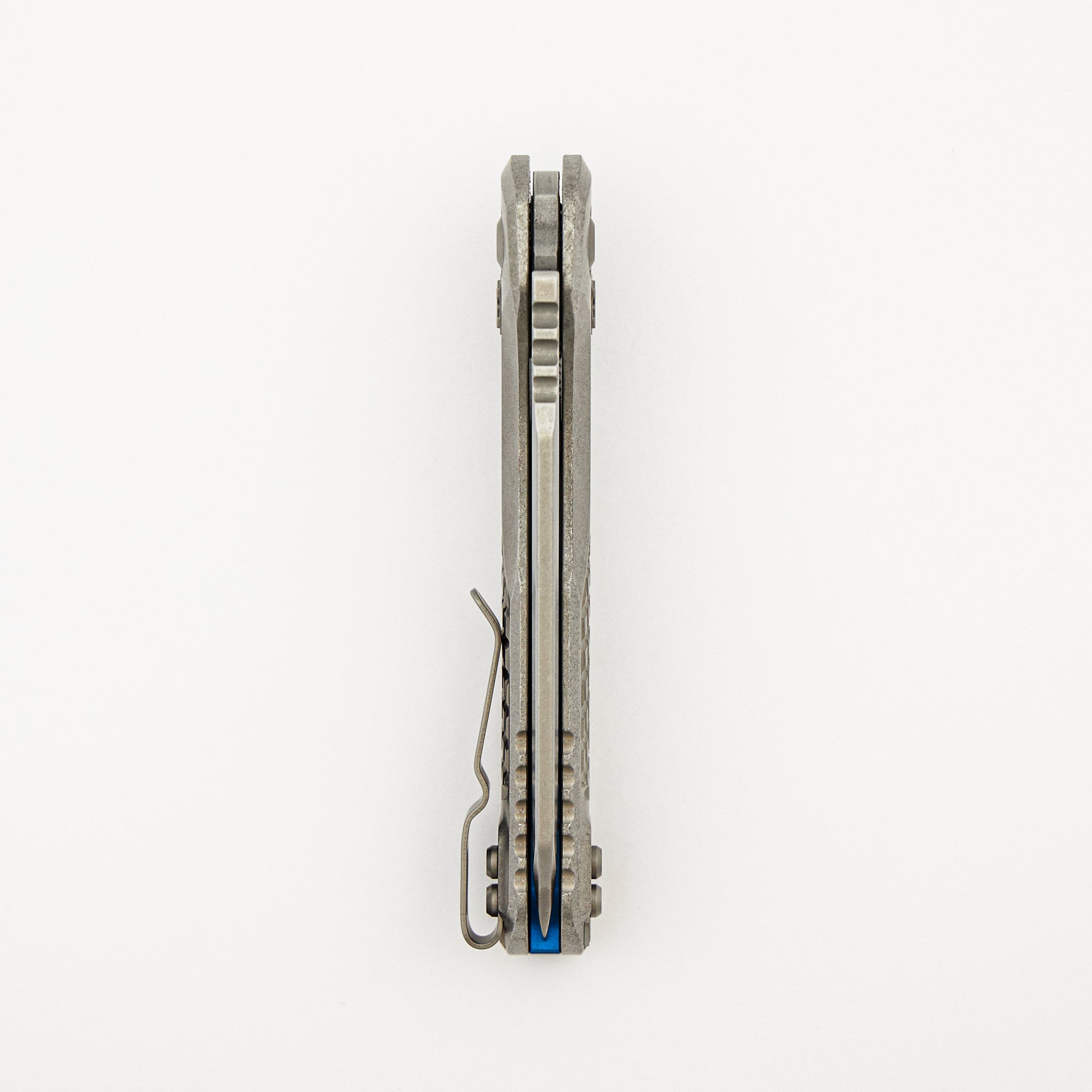 "Marfione Select" MSI - RAM-LOK - Stonewash Finish Frag Pattern Titanium W/ Blue Titanium Accent 210-10FRMS2