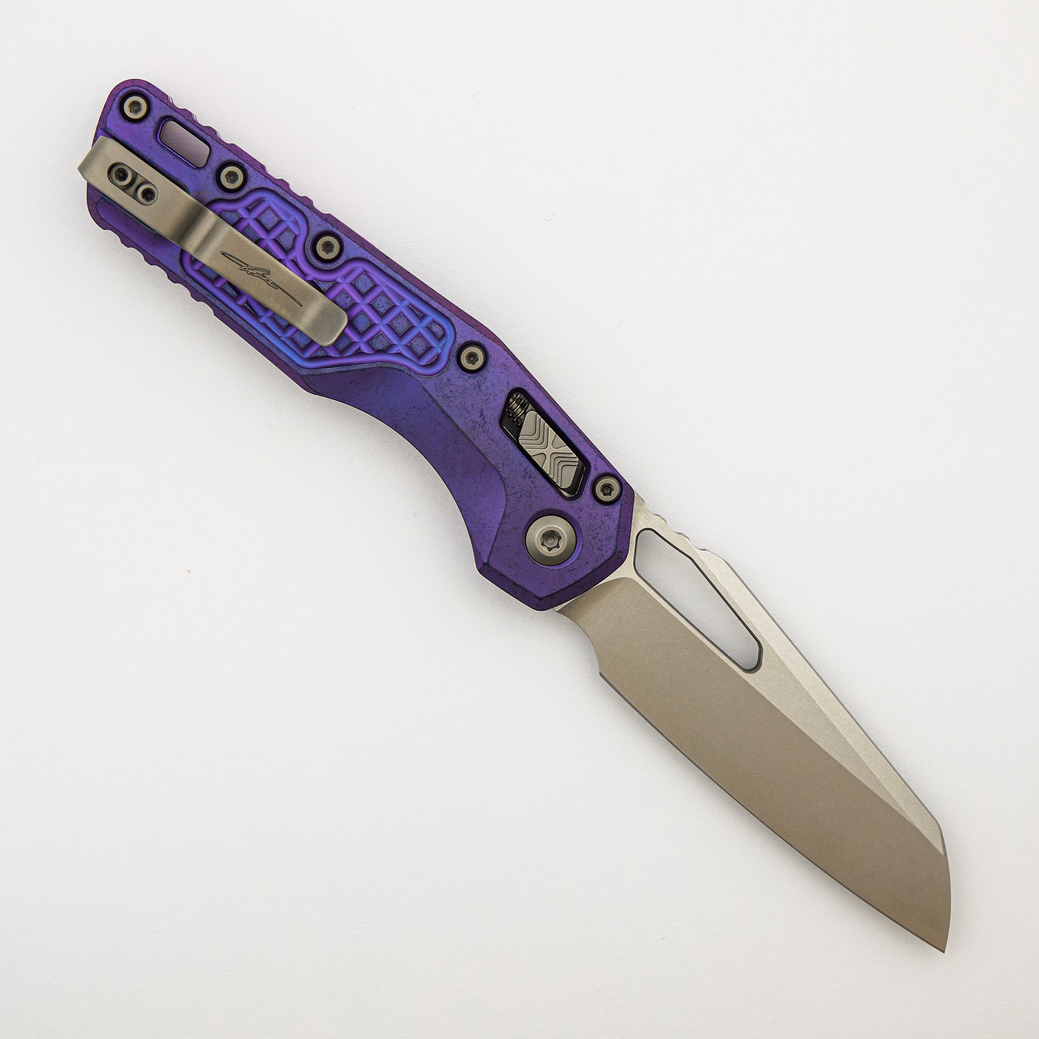 "Marfione Select" MSI - RAM-LOK - Stonewash Finish Purple Haze Anodized Frag Pattern Titanium W/ Purple Titanium Accent 210-10FRMS5
