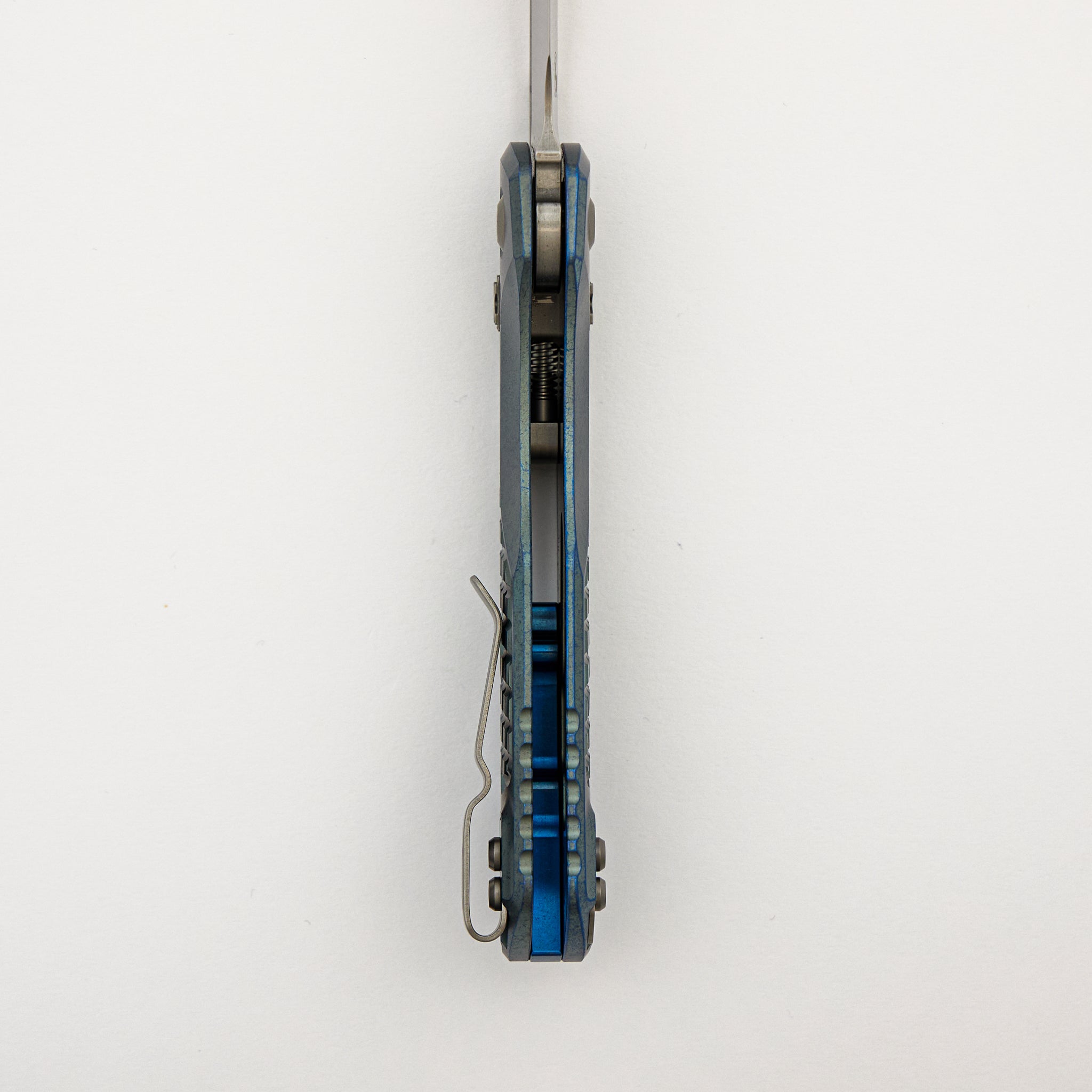 "Marfione Select" MSI - RAM-LOK - Stonewash Finish Ice Blue Anodized Frag Pattern Titanium W/ Blue Titanium Accent 210-10FRMS6