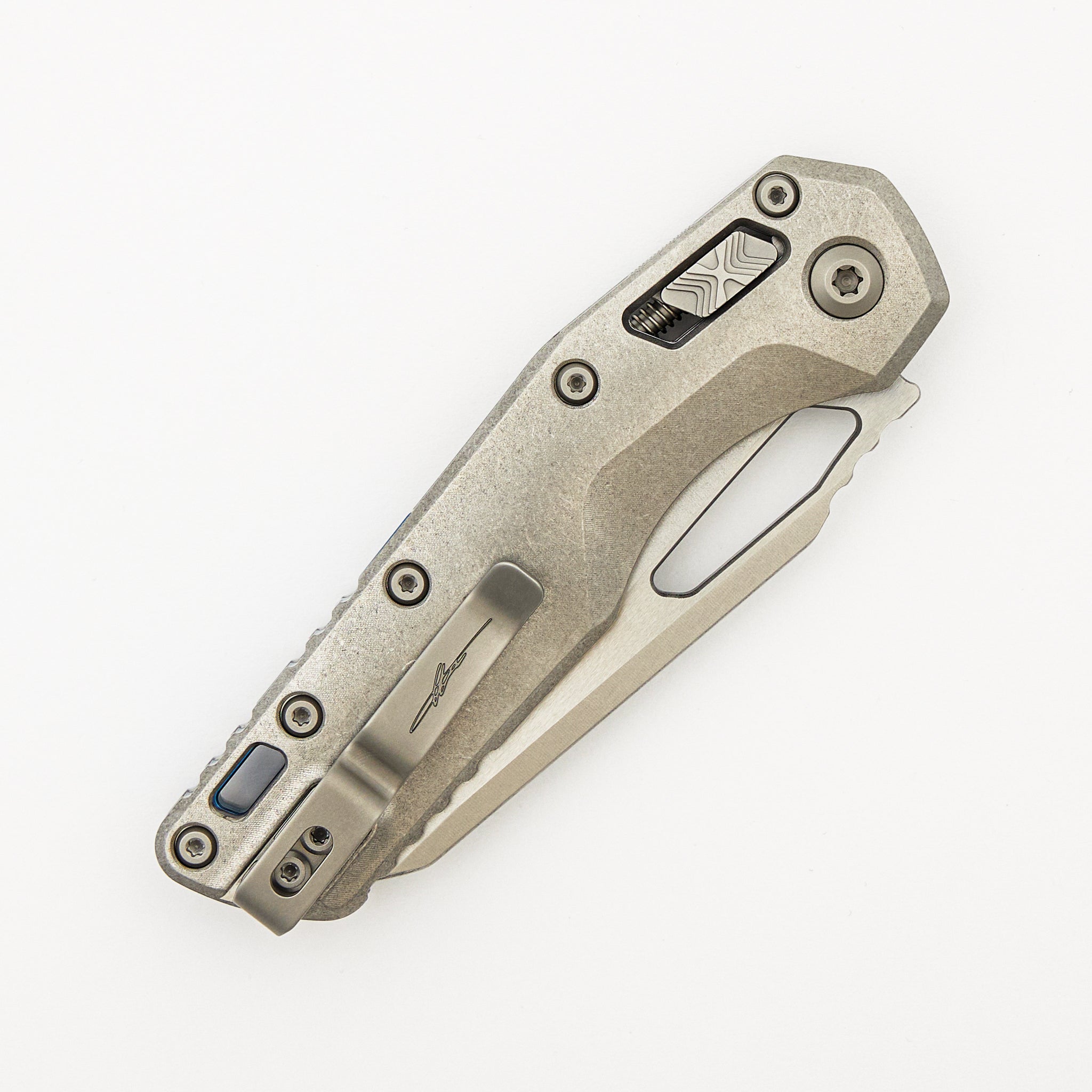 "Marfione Select" MSI - RAM-LOK - Stonewash Finish Slab Side Titanium W/ Blue Titanium Accent 210-10MS2