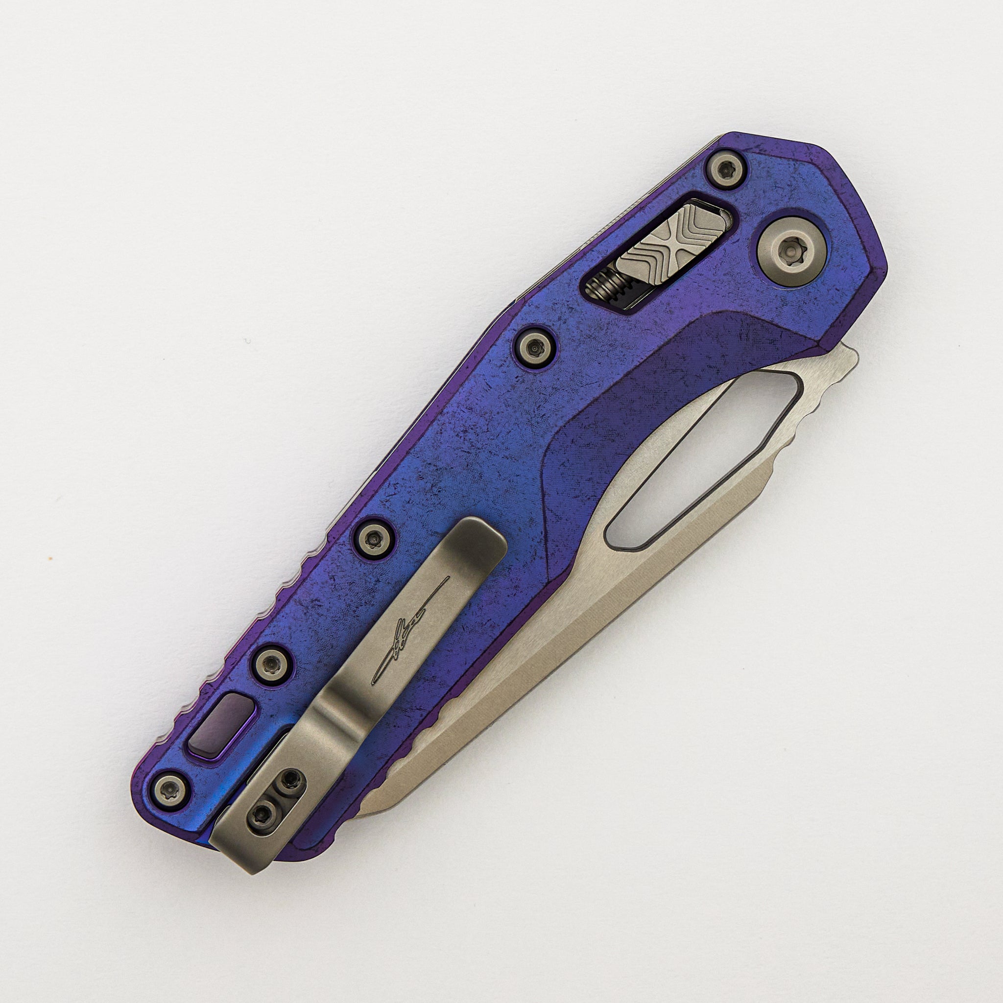 "Marfione Select" MSI - RAM-LOK - Stonewash Finish Purple Haze Anodized Slab Side Titanium W/ Purple Titanium Accent 210-10MS5