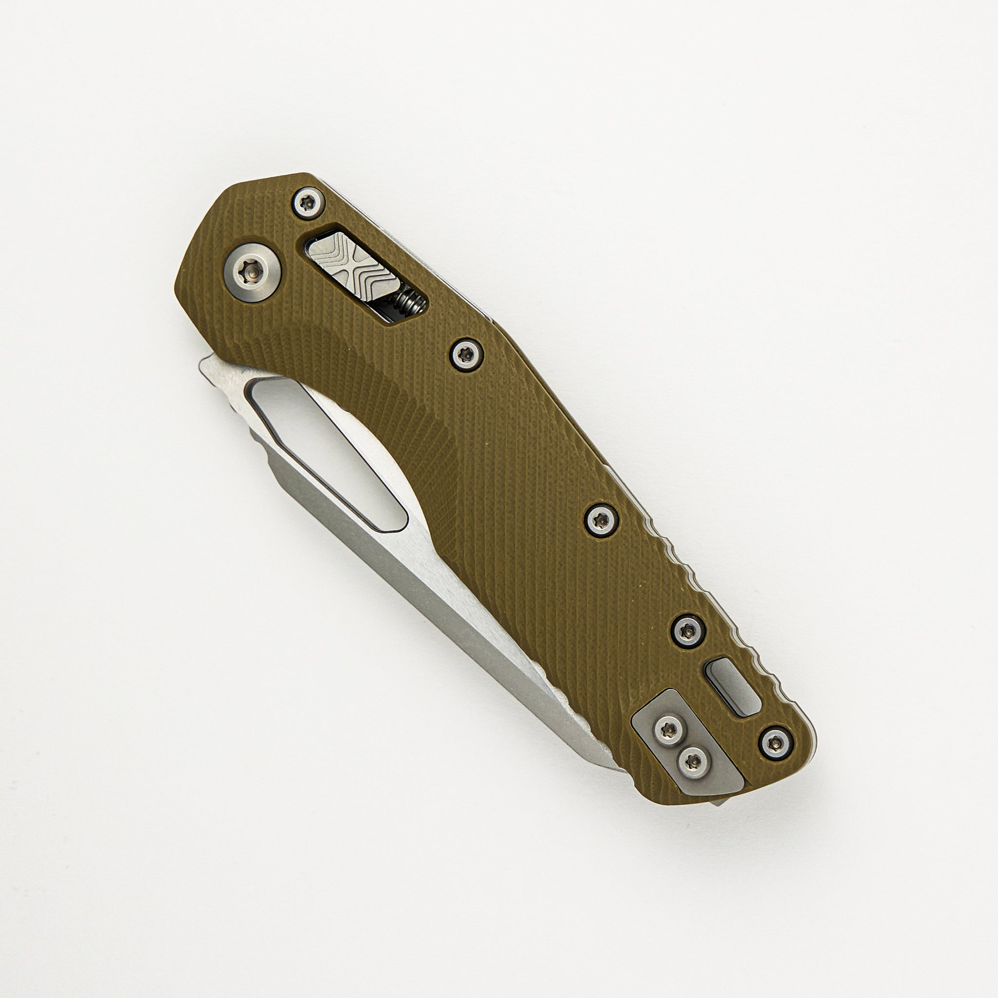 MSI S/E Fluted OD Green G10 Stonewash Partial Serrated 210-11 FLGTOD