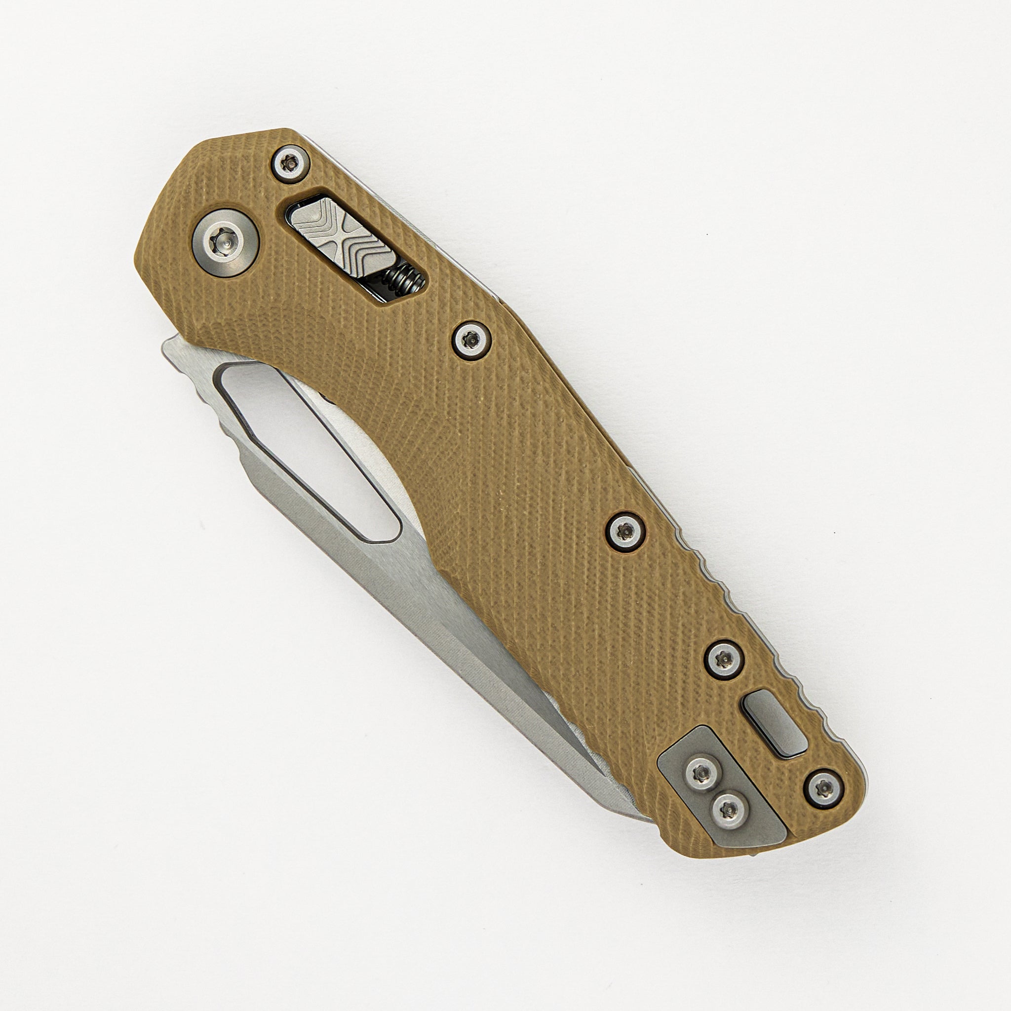 MSI S/E Fluted Tan G10 Stonewash Partial Serrated 210-11 FLGTTA