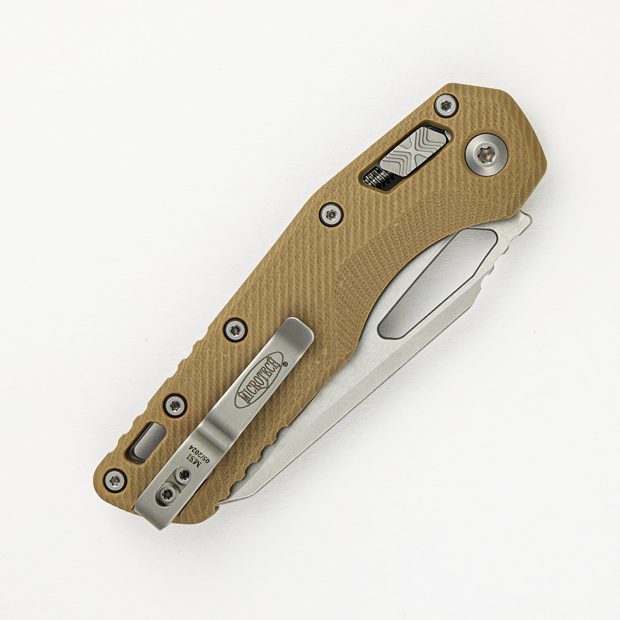 MSI S/E Fluted Tan G10 Stonewash Partial Serrated 210-11 FLGTTA