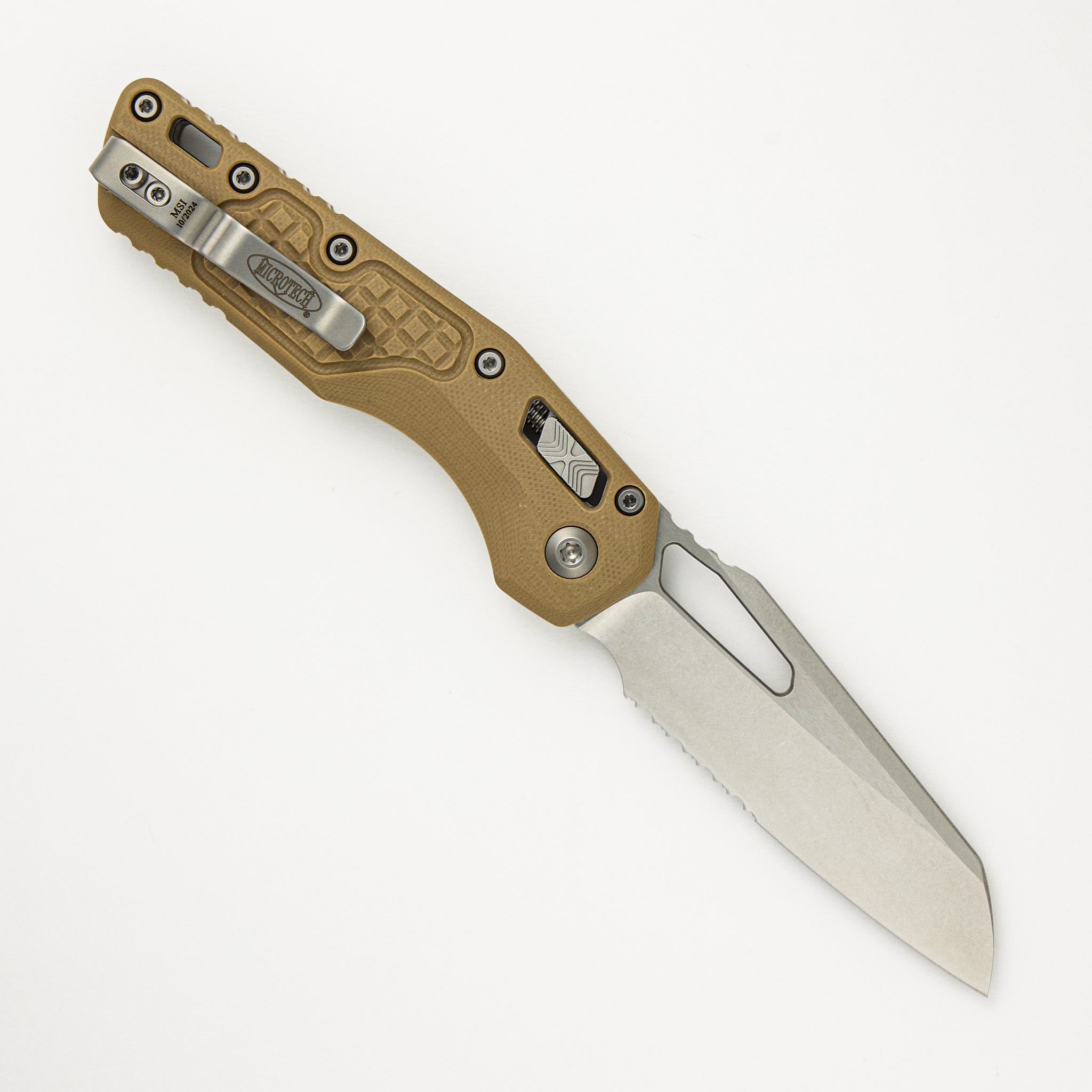 MSI S/E Frag G-10 Tan Stonewash Partial Serrated 210-11 FRGTTA