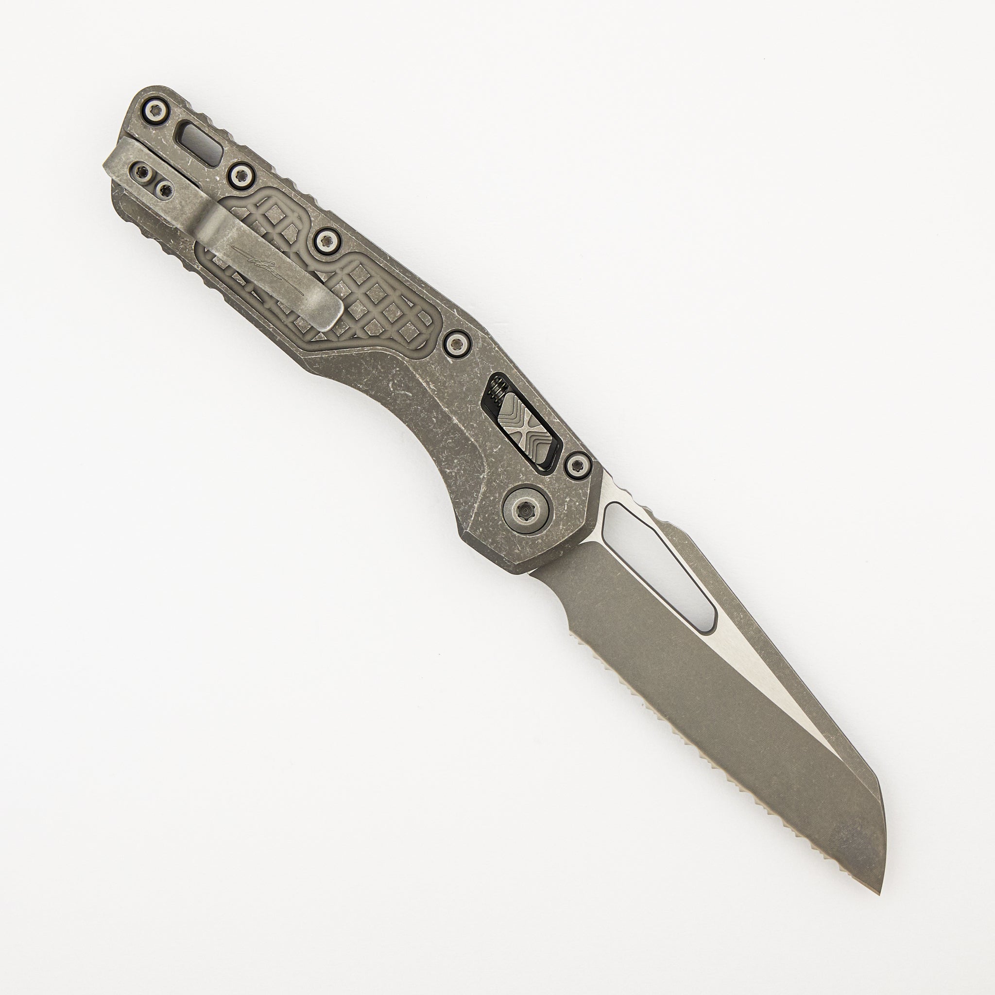 "Marfione Select" MSI - RAM-LOK - Full Serrated Apocalyptic Finish Frag Pattern Titanium 210-12APFRMS1