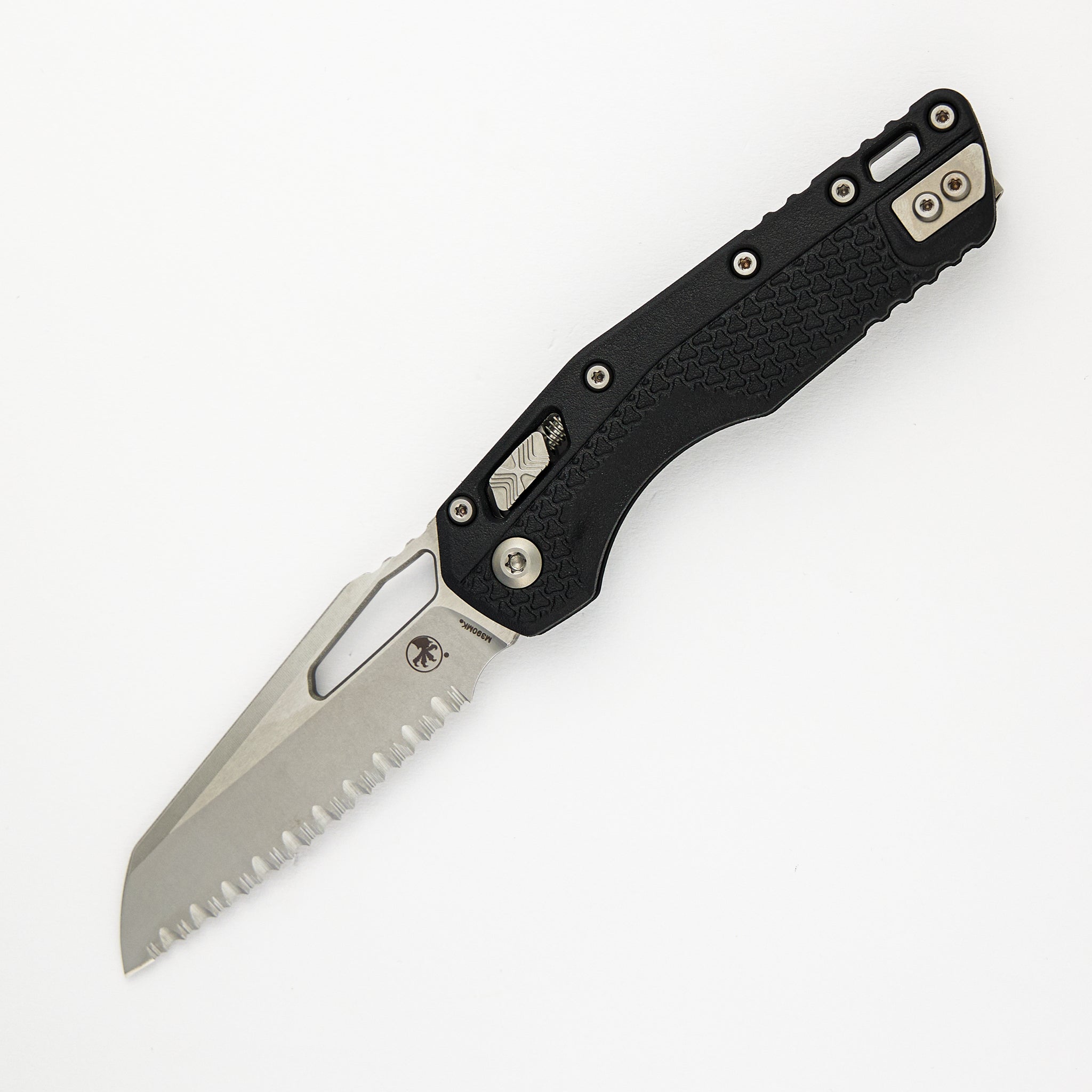 MSI S/E Tri-Grip Polymer Black Stonewash Full Serrated 210T-12 PMBK