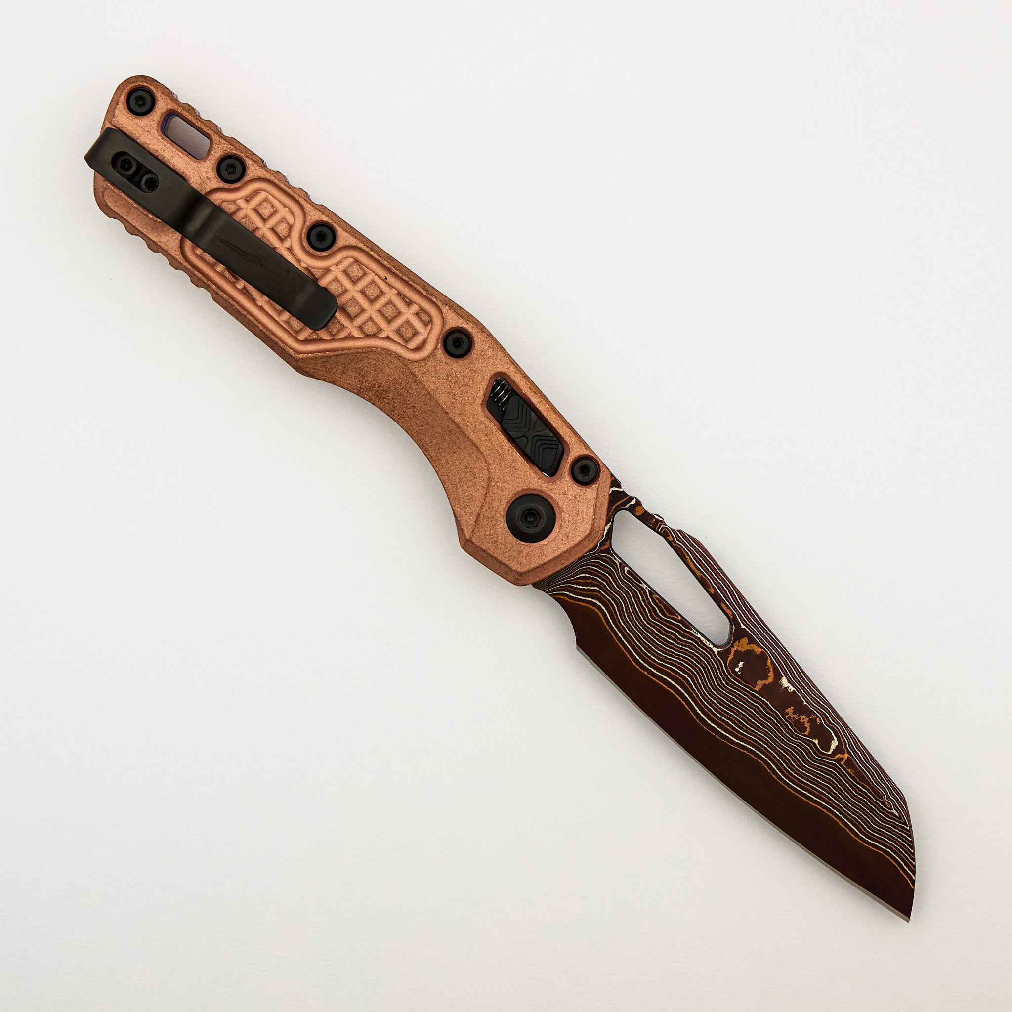 "Marfione Select" MSI - RAM-LOK - Blued Baker Forge Coppermai Stonewash Frag Pattern Copper W/ Purple Titanium Accent 210-16FRMS3