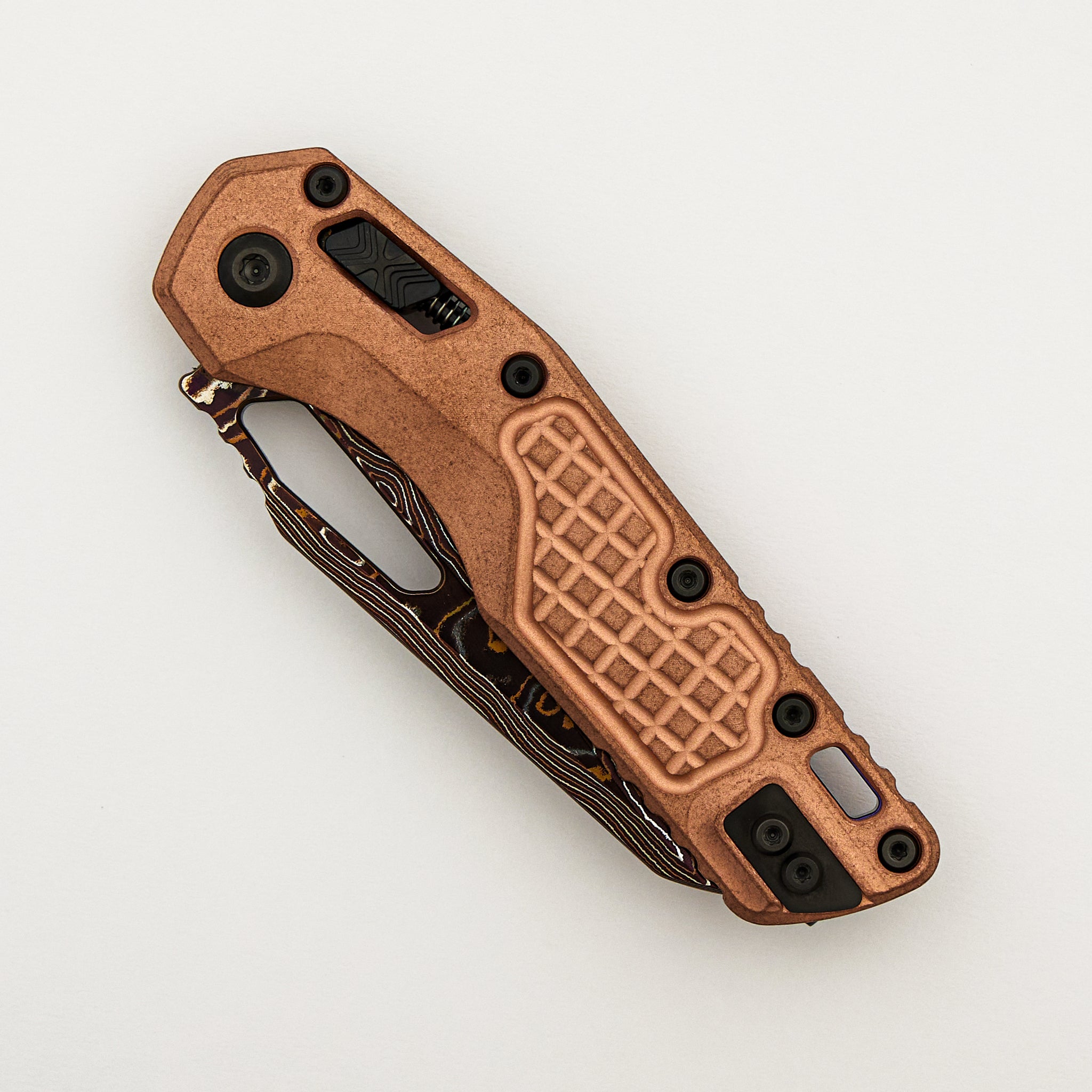 "Marfione Select" MSI - RAM-LOK - Blued Baker Forge Coppermai Stonewash Frag Pattern Copper W/ Purple Titanium Accent 210-16FRMS3