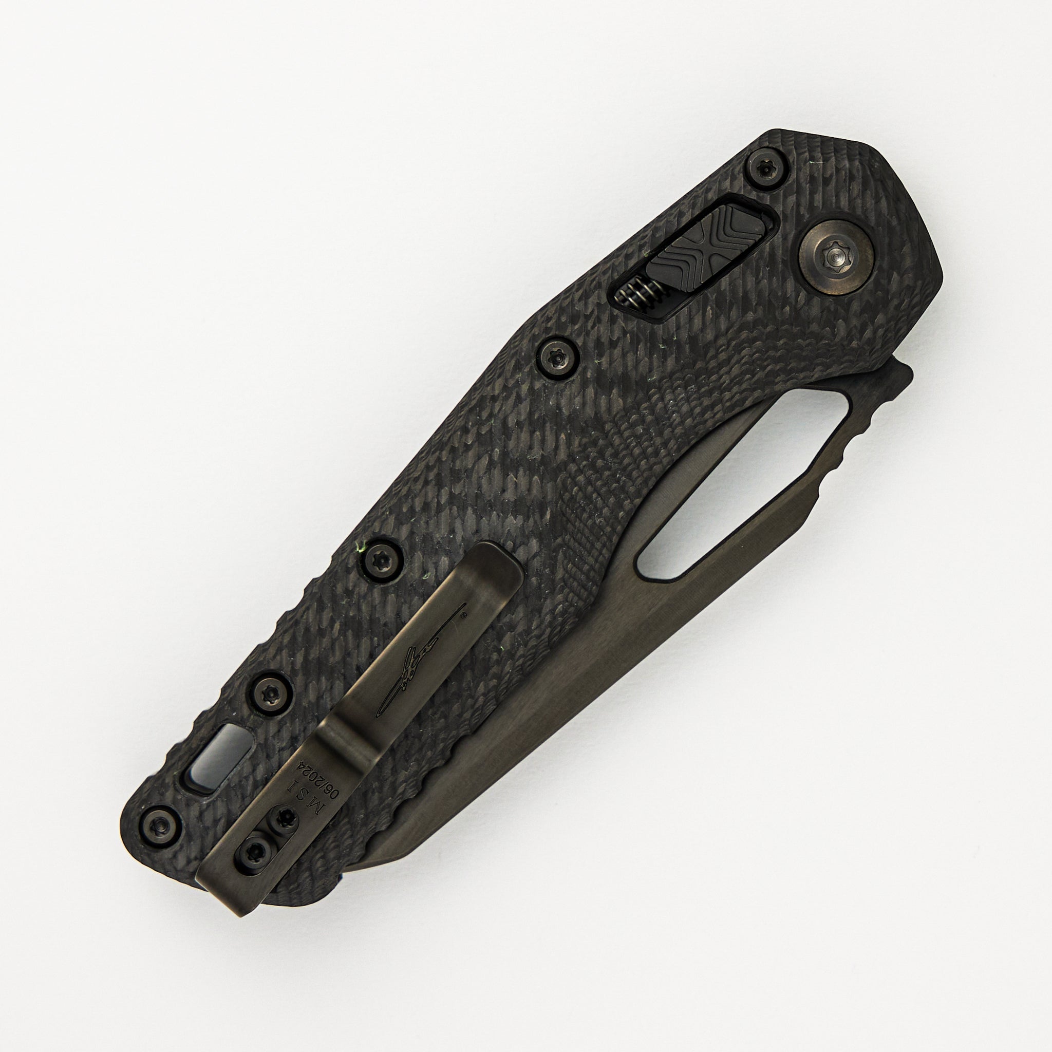 MSI S/E Signature Series Fluted Carbon Fiber Handle DLC Partial Serrated 210-2 DLCTFLCFS