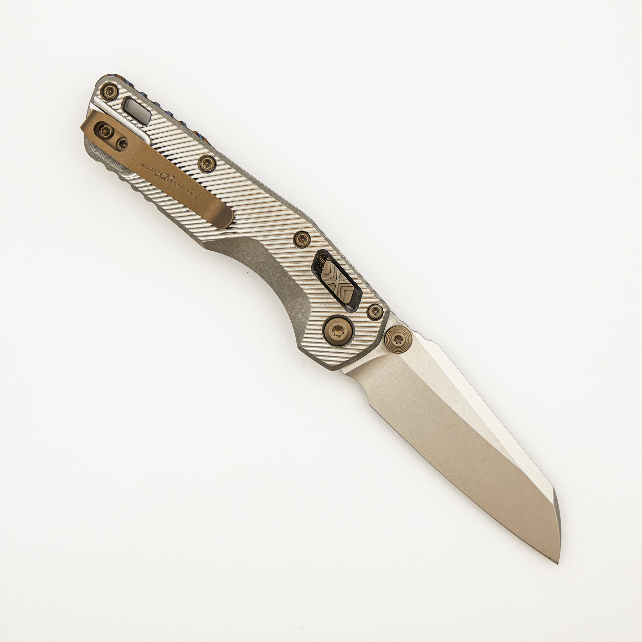 "Marfione Select" MSI Mini RAM-LOK Stonewash Finish Fluted Titanium w/ Flamed Titanium Accent 210M-10FLMS5
