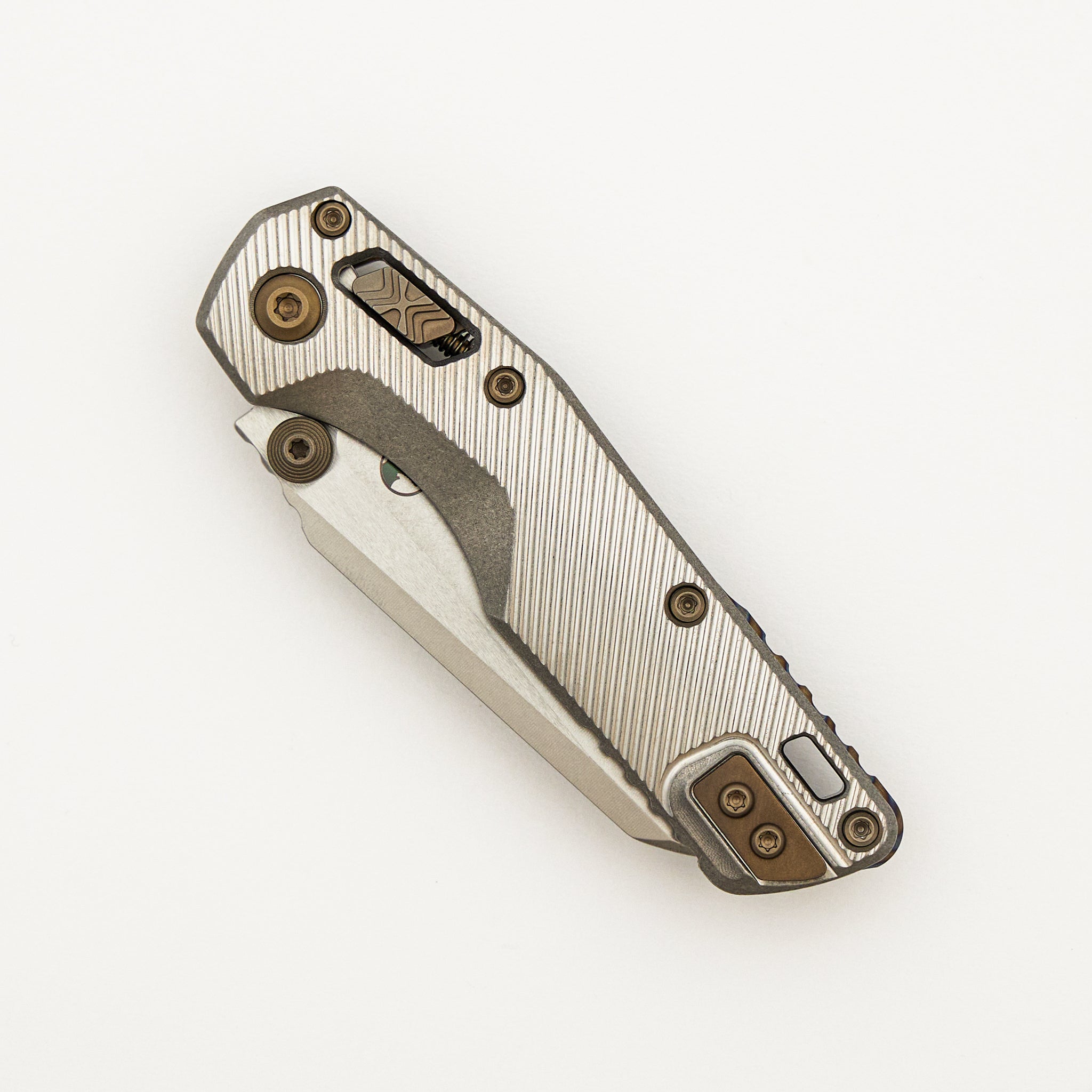 "Marfione Select" MSI Mini RAM-LOK Stonewash Finish Fluted Titanium w/ Flamed Titanium Accent 210M-10FLMS5