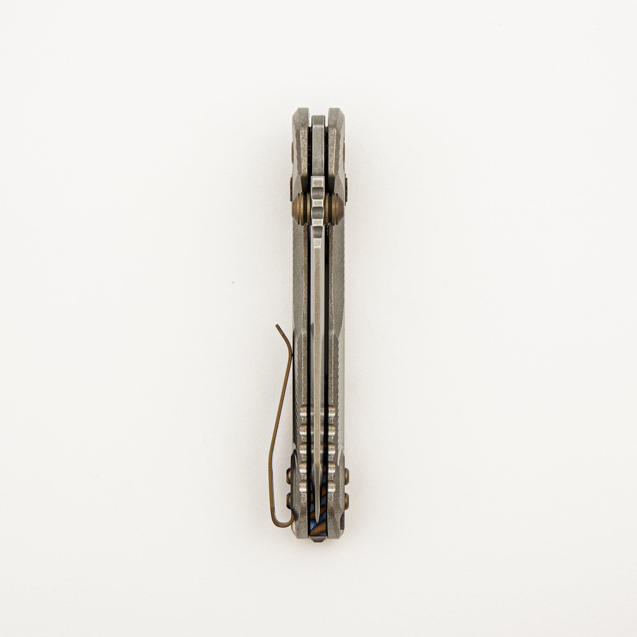 "Marfione Select" MSI Mini RAM-LOK Stonewash Finish Fluted Titanium w/ Flamed Titanium Accent 210M-10FLMS5