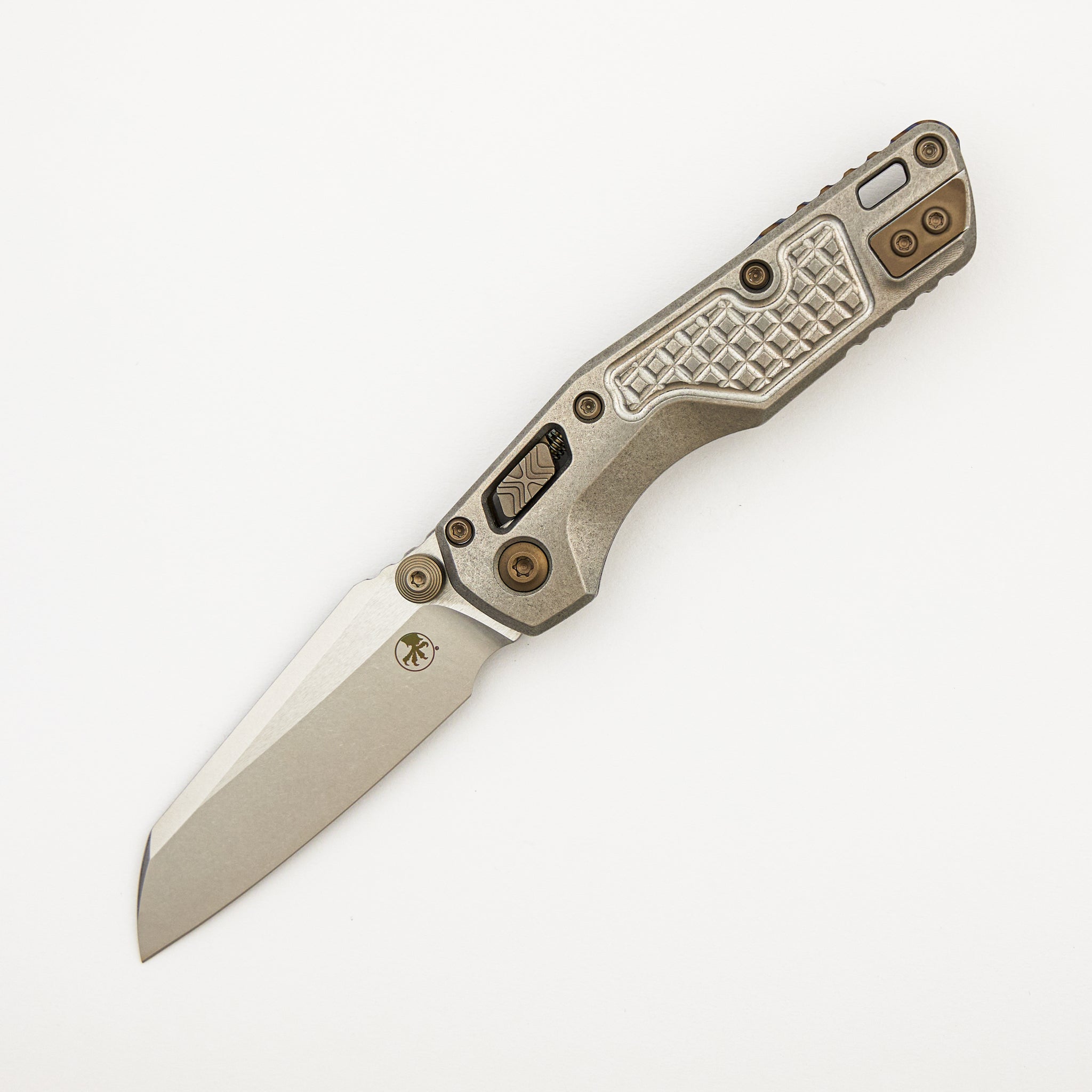 "Marfione Select" MSI Mini RAM-LOK Stonewash Finish Frag Pattern Titanium w/ Flamed Titanium Accent 210M-10FRMS5