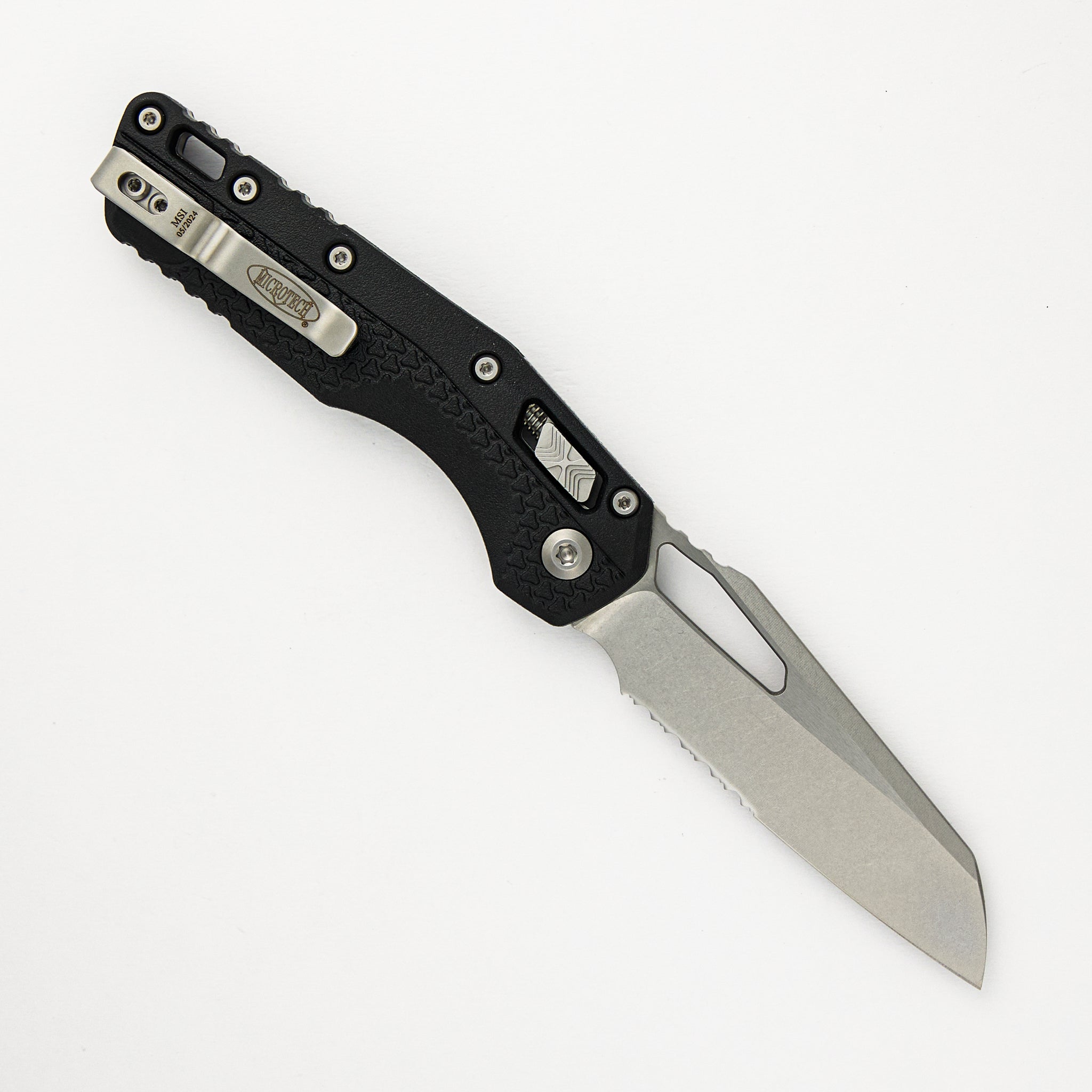 MSI S/E Tri-Grip Polymer Black Stonewash Partial Serrated 210T-11 PMBK