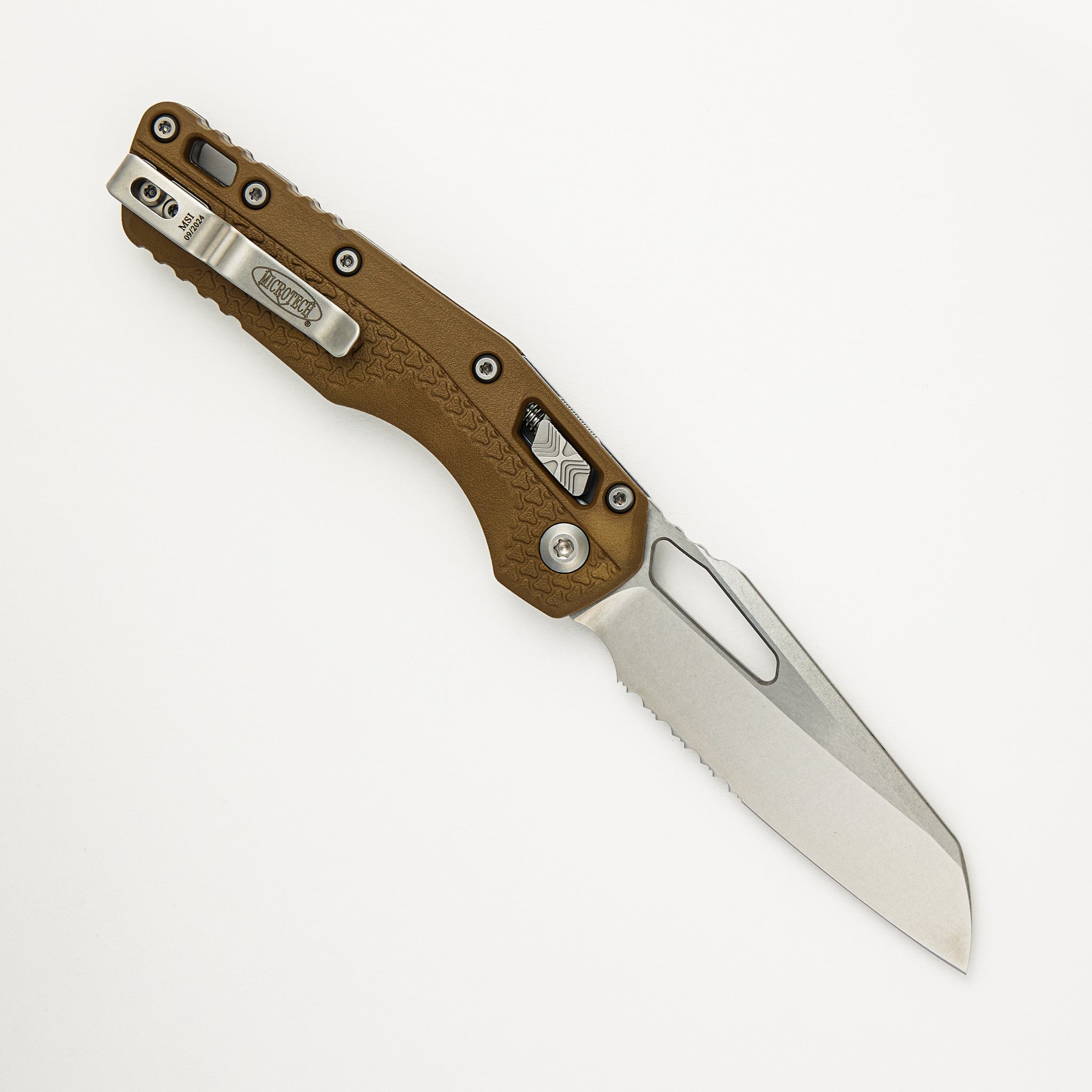 MSI S/E Tri-Grip Polymer Dark Earth Stonewash Partial Serrated 210T-11 PMDE