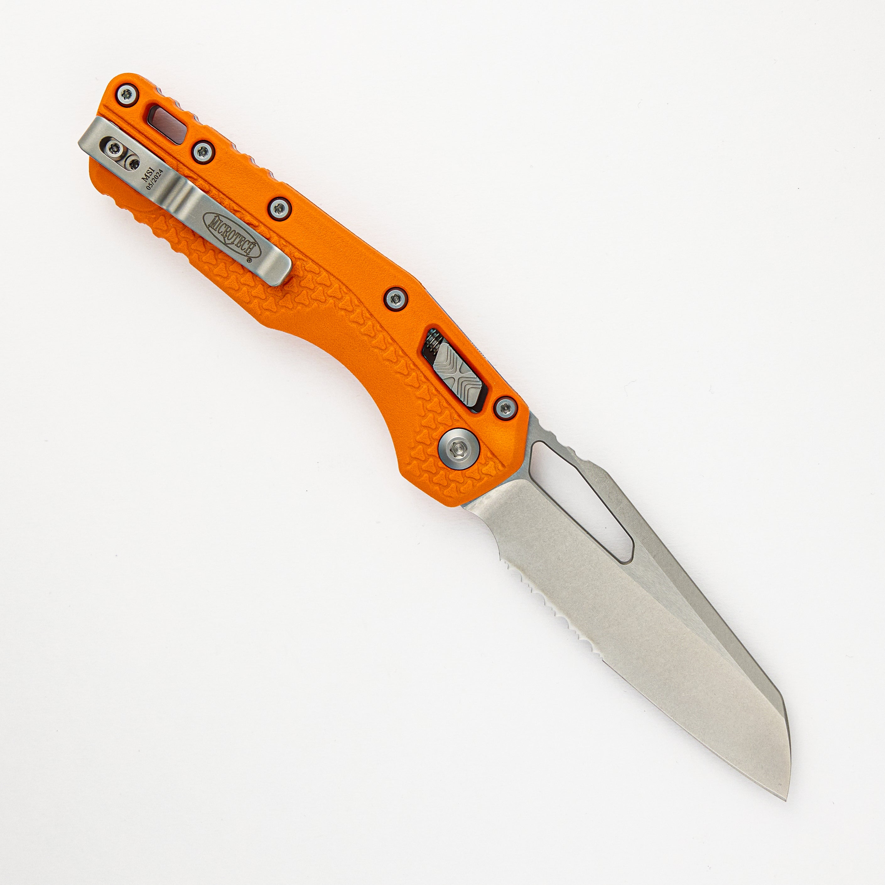 MSI S/E Tri-Grip Polymer Orange Stonewash Partial Serrated 210T-11PMOR