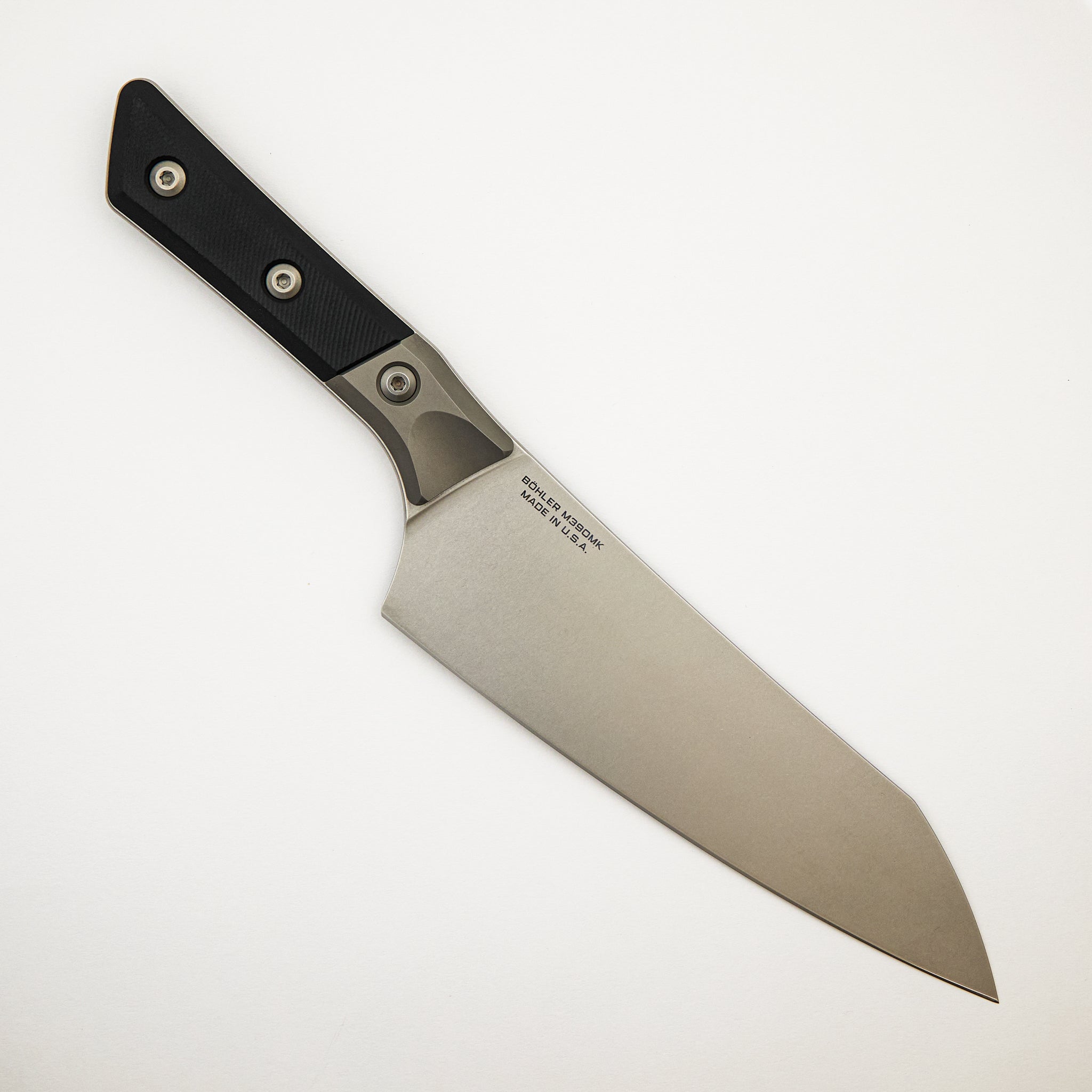 Chef Knife - G-10 Black - Bead Blast Bolster - Stonewash Standard - 3000B-10 BK