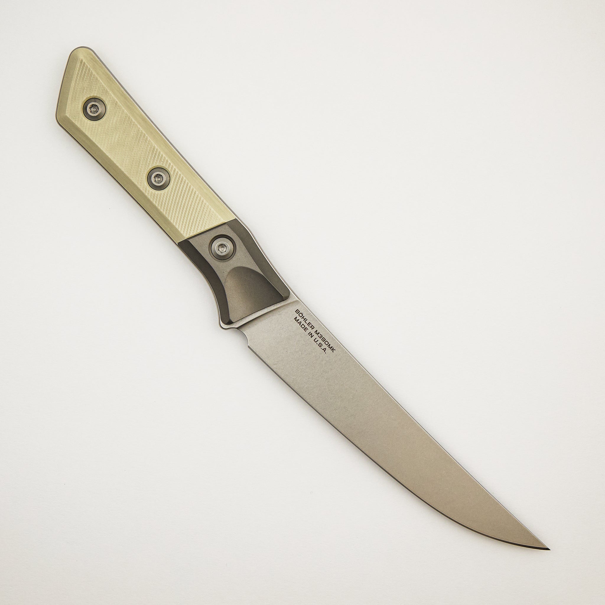 Boning Knife - G-10 Ivory - Bead Blast Bolster - Stonewash Standard - 3100B-10 IV