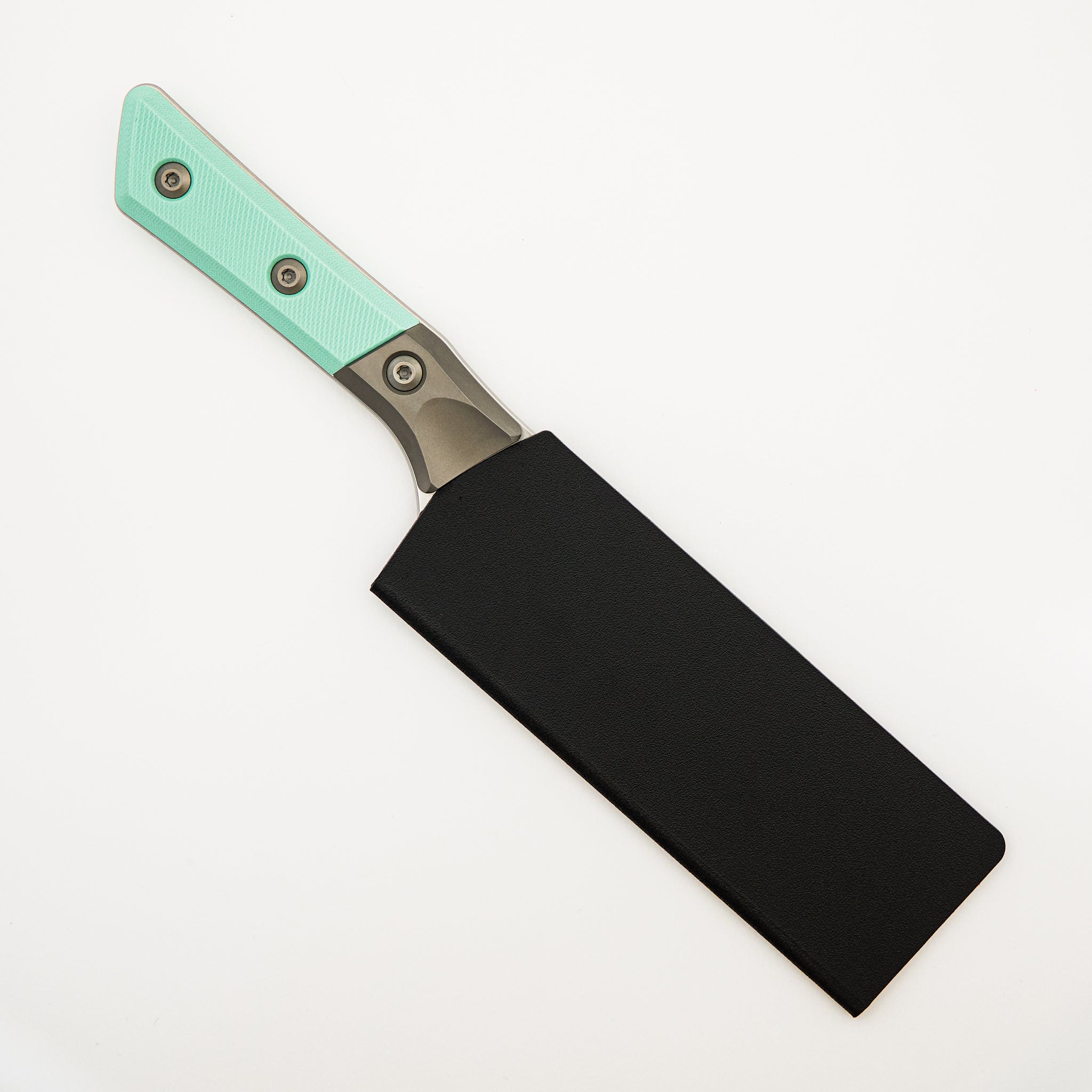Santoku 6" - G10 Caribbean Blue - Bead Blast Bolster - Stonewash Standard - 3200B-10 CA
