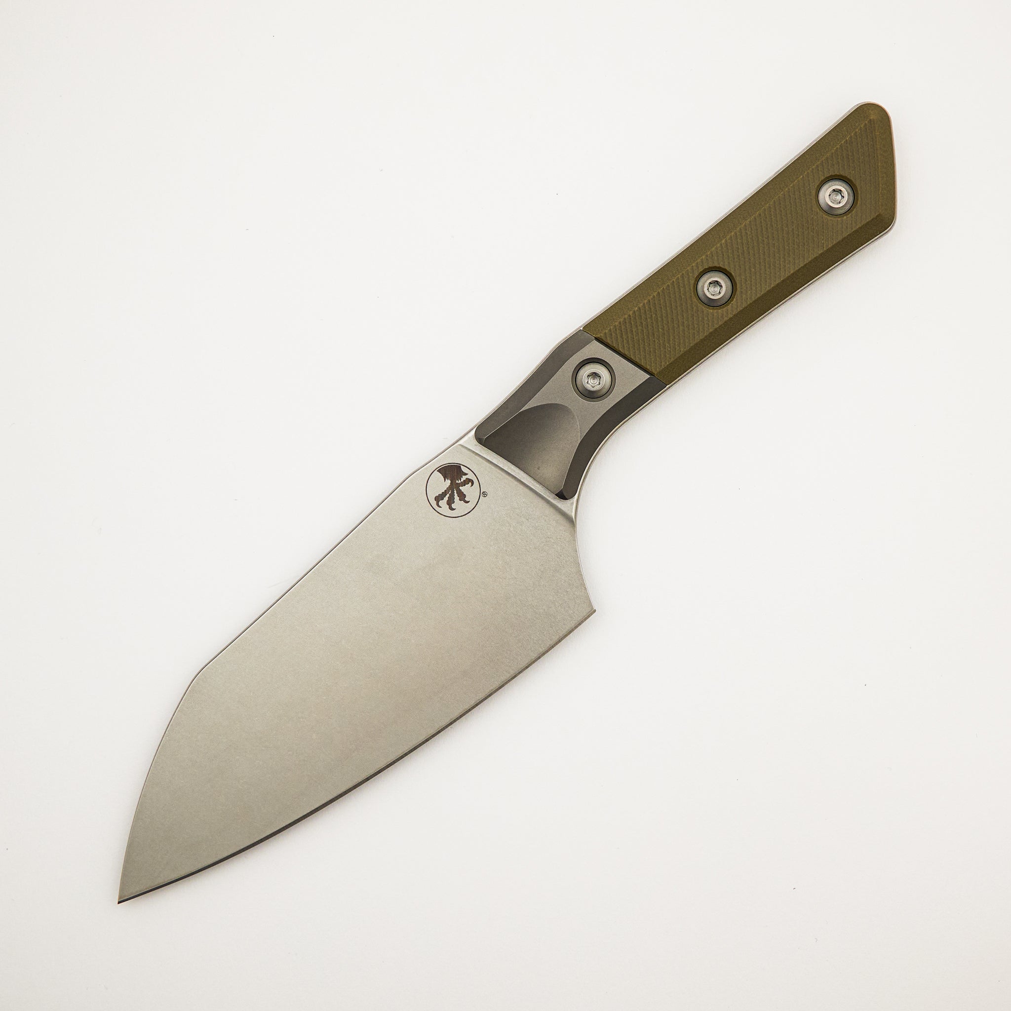 Santoku 6" - G10 OD Green - Bead Blast Bolster - Stonewash Standard - 3200B-10 OD