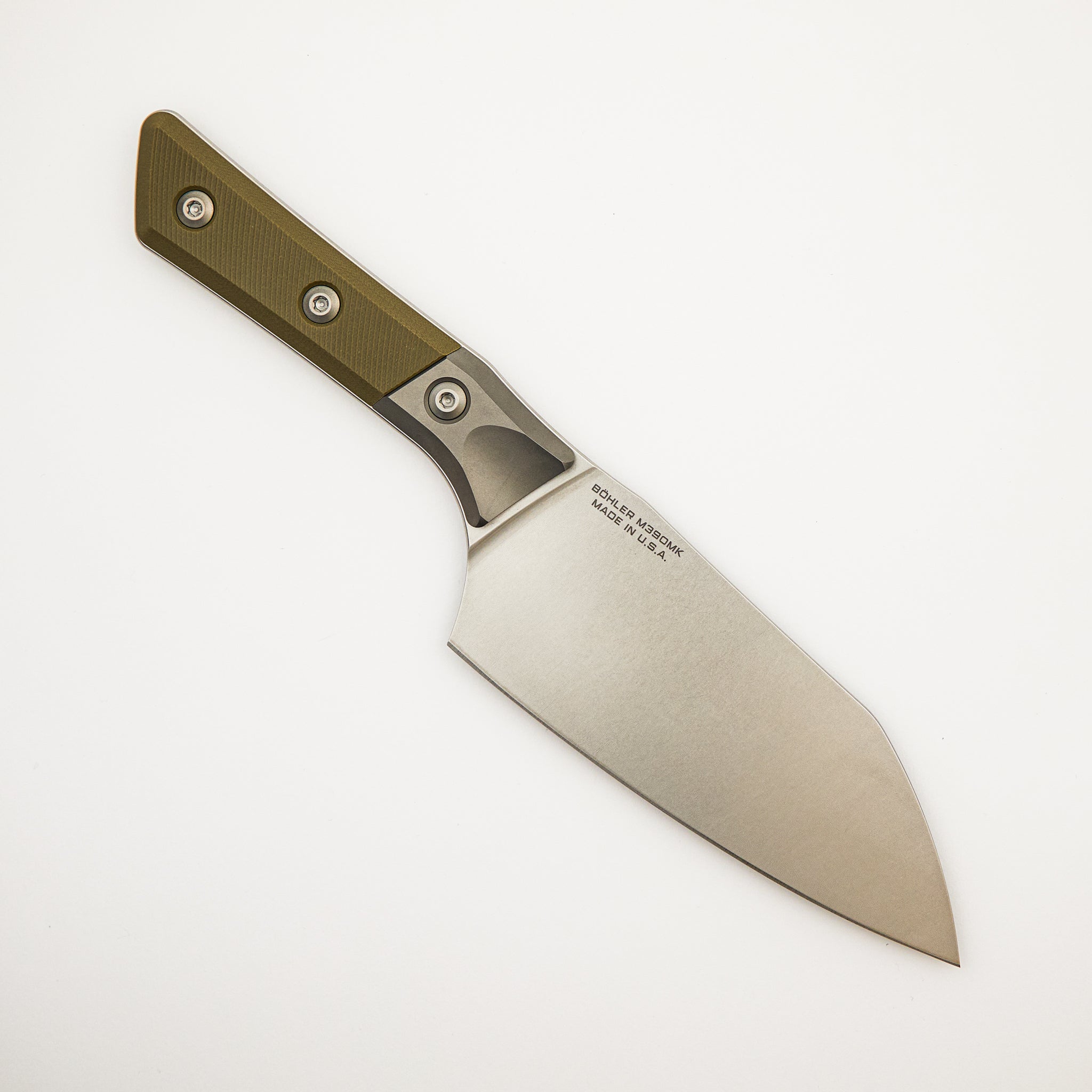Santoku 6" - G10 OD Green - Bead Blast Bolster - Stonewash Standard - 3200B-10 OD