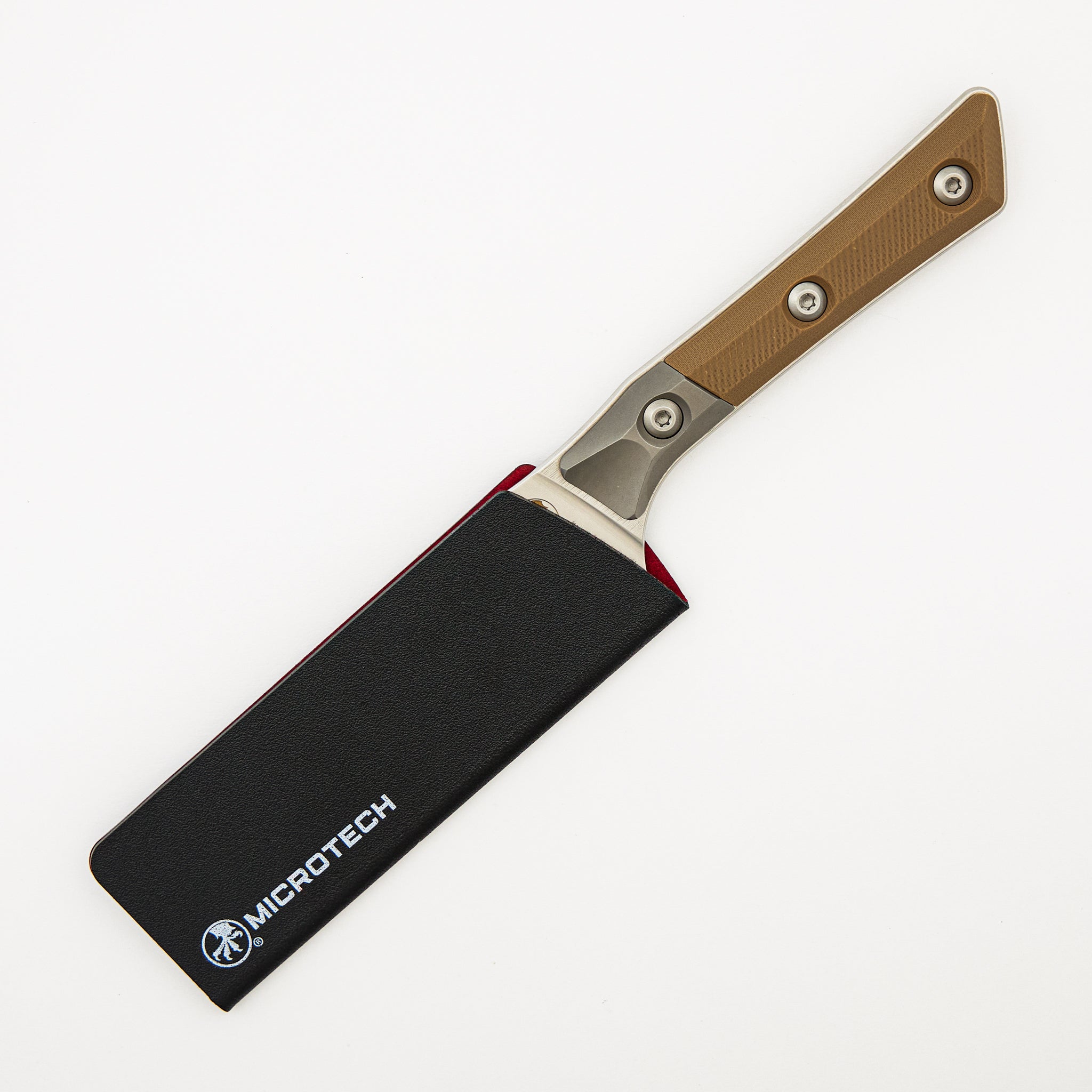 Santoku 4" - G-10 Coyote Tan - Bead Blast Bolster - Stonewash Standard - 3300B-10 CE