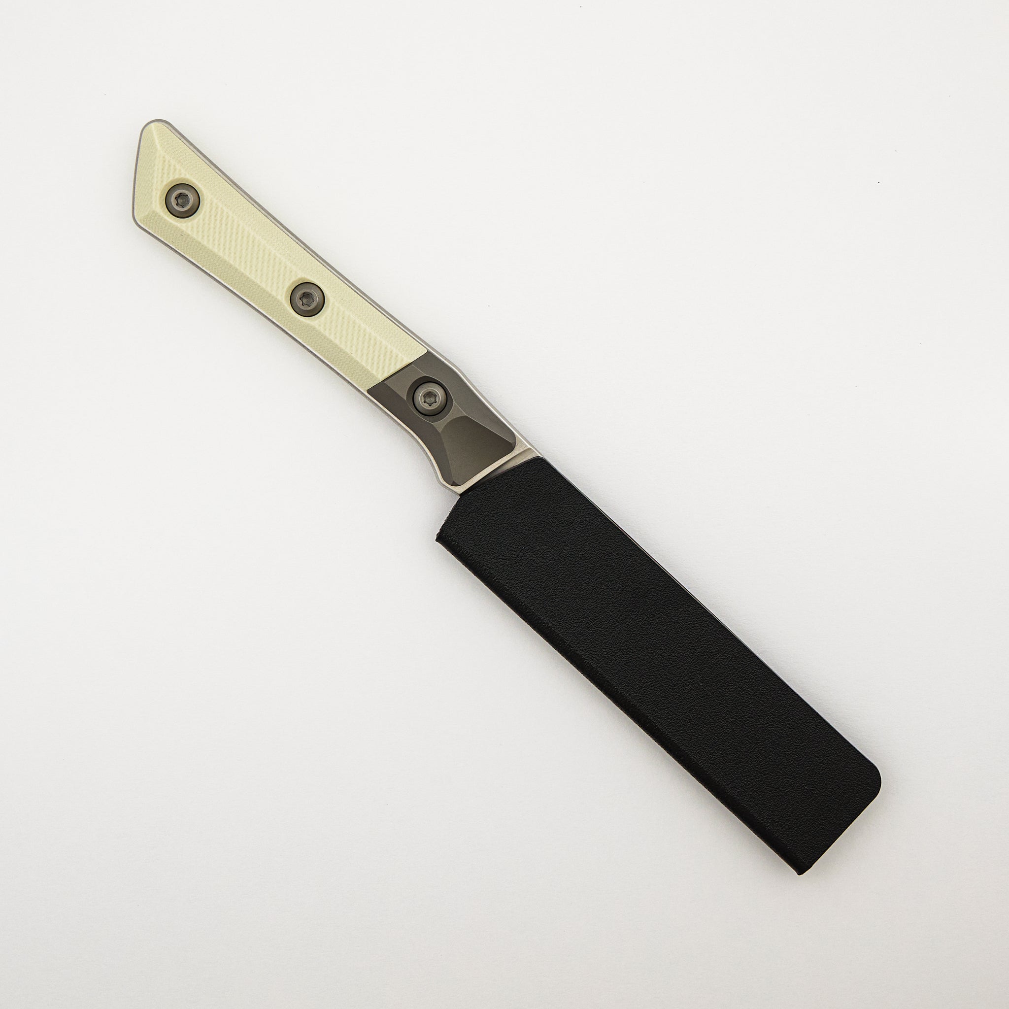 Pairing Knife - G10 Ivory - Bead Blast Bolster - Stonewash Standard - 3500B-10 IV